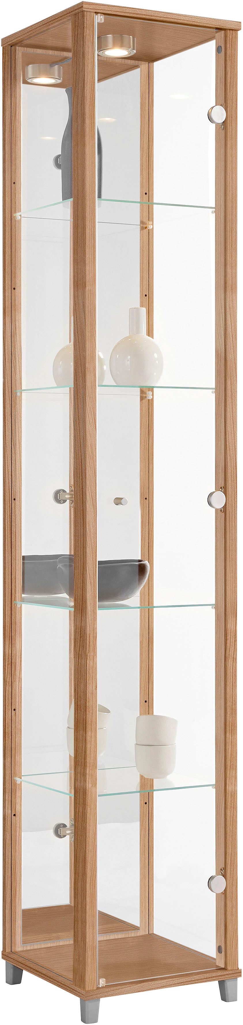 fif möbel Vitrine OPTIMA Standvitrine/Glasvitrine 1x Glastür,perfekt für Sammler,Sammlervitrine