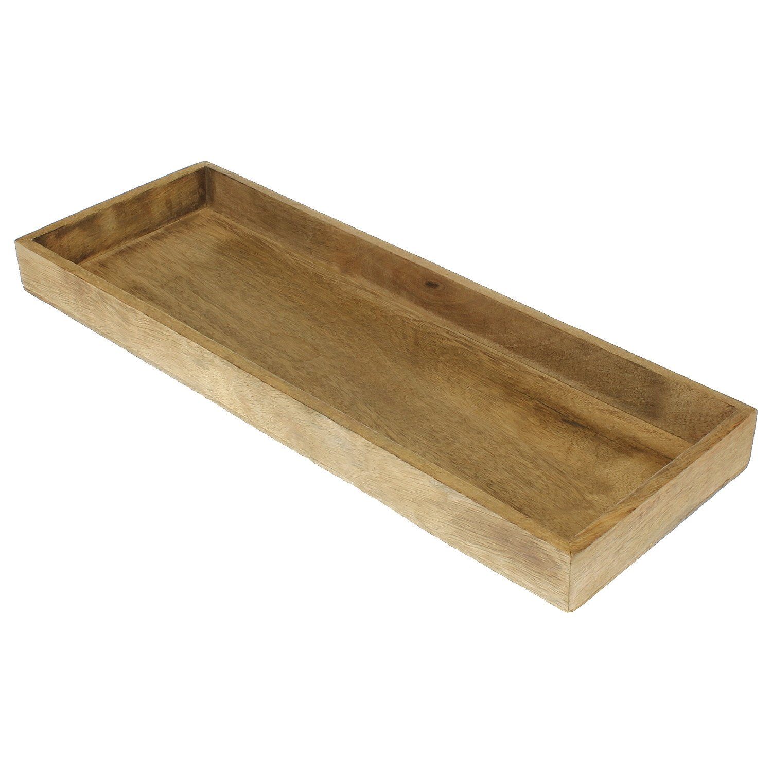 Dekotablett Holztablett Braun 39 cm rechteckig Tablett Tischdeko
