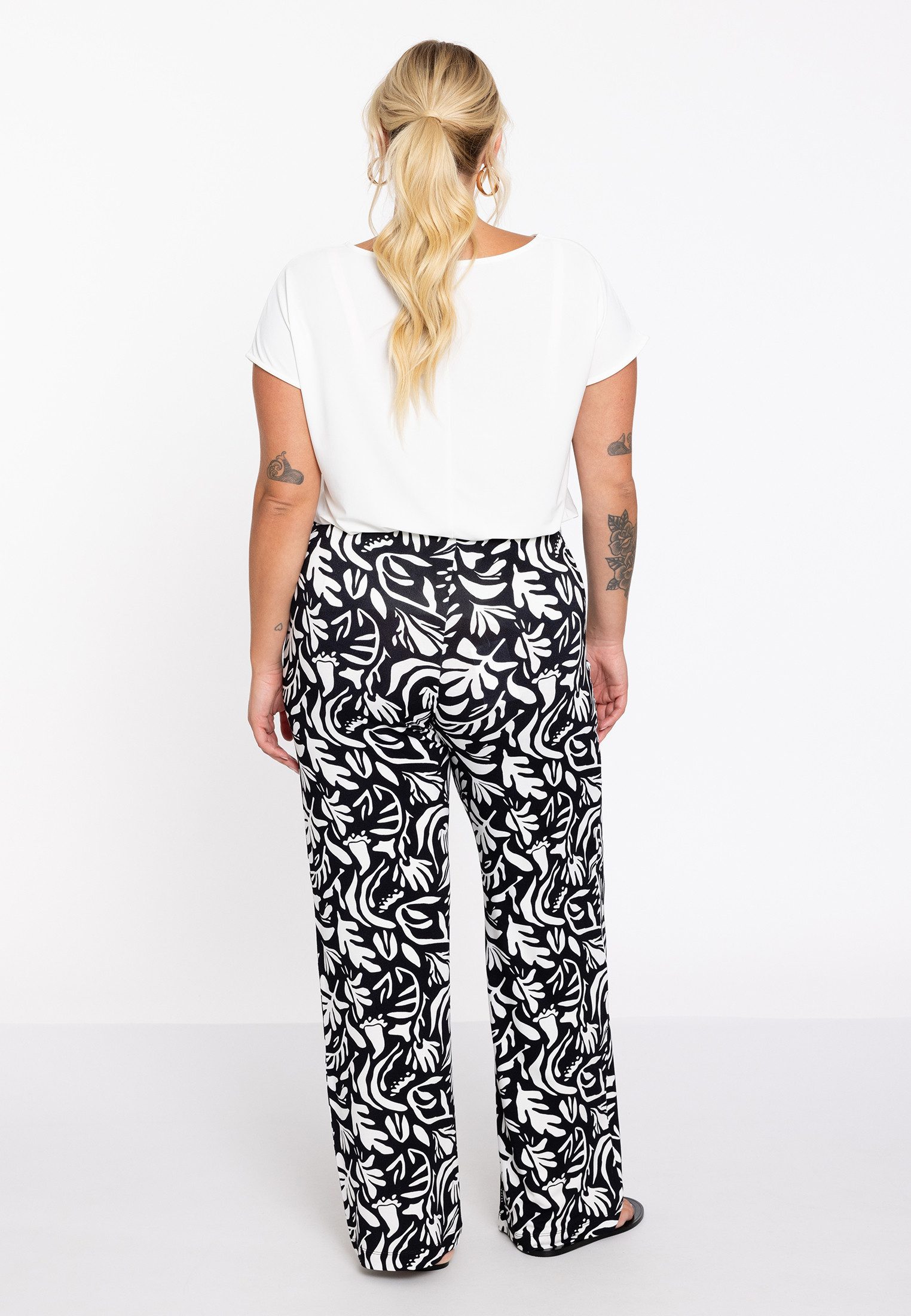 YOEK Bootcuthose Damen Hose mit Druck günstig online kaufen
