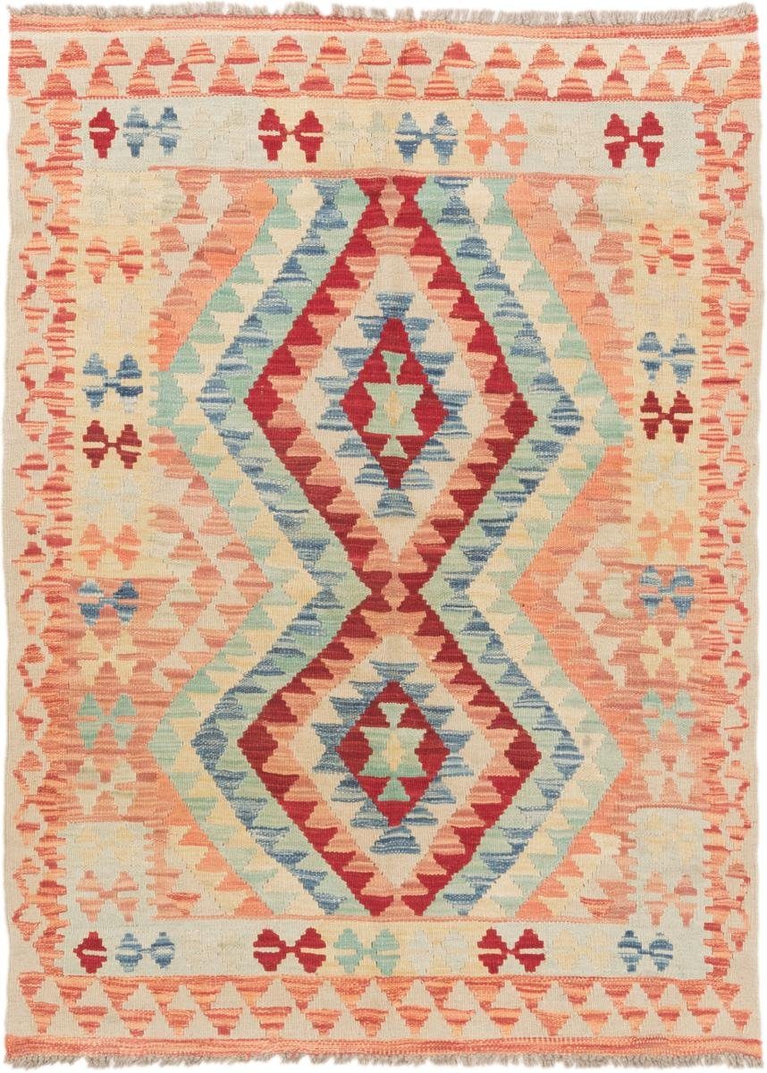 Orientteppich Kelim Afghan 108x146 Handgewebter Orientteppich, Nain Trading, rechteckig, Höhe: 3 mm