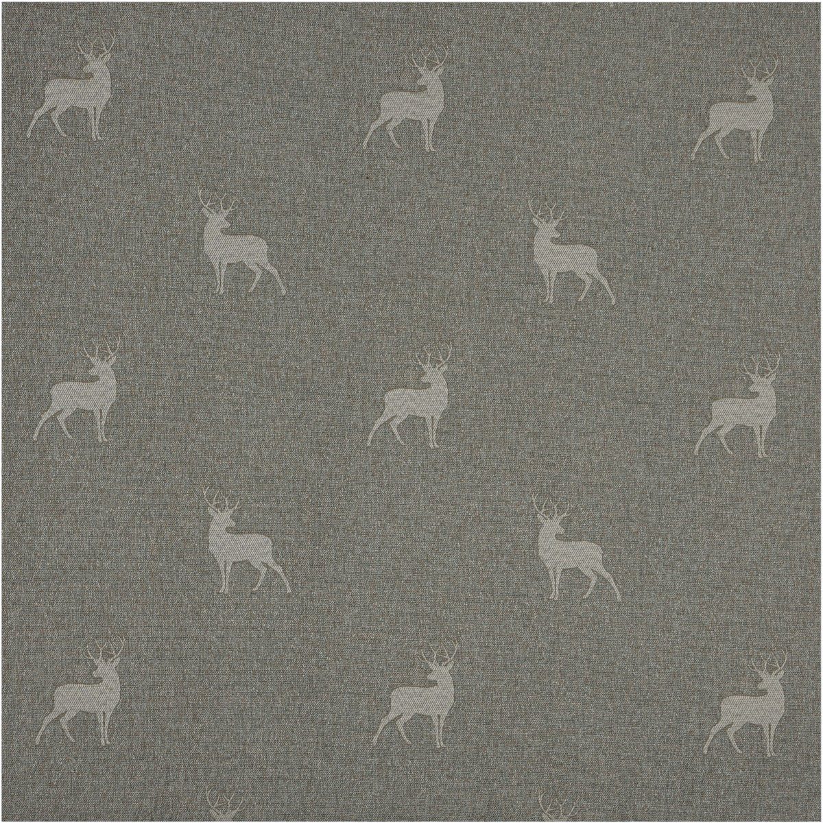 SCHÖNER LEBEN. Tischläufer helle Hirsche beige braun türkis 40x160cm, handmade