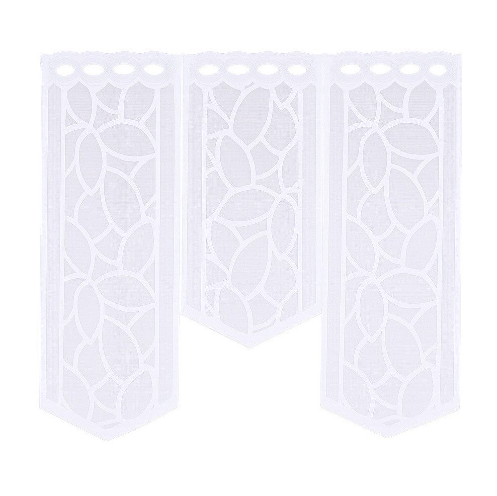 Clever-Kauf-24 Scheibengardine Bistrogardine Flächenvorhang Jacquard weiß B günstig online kaufen