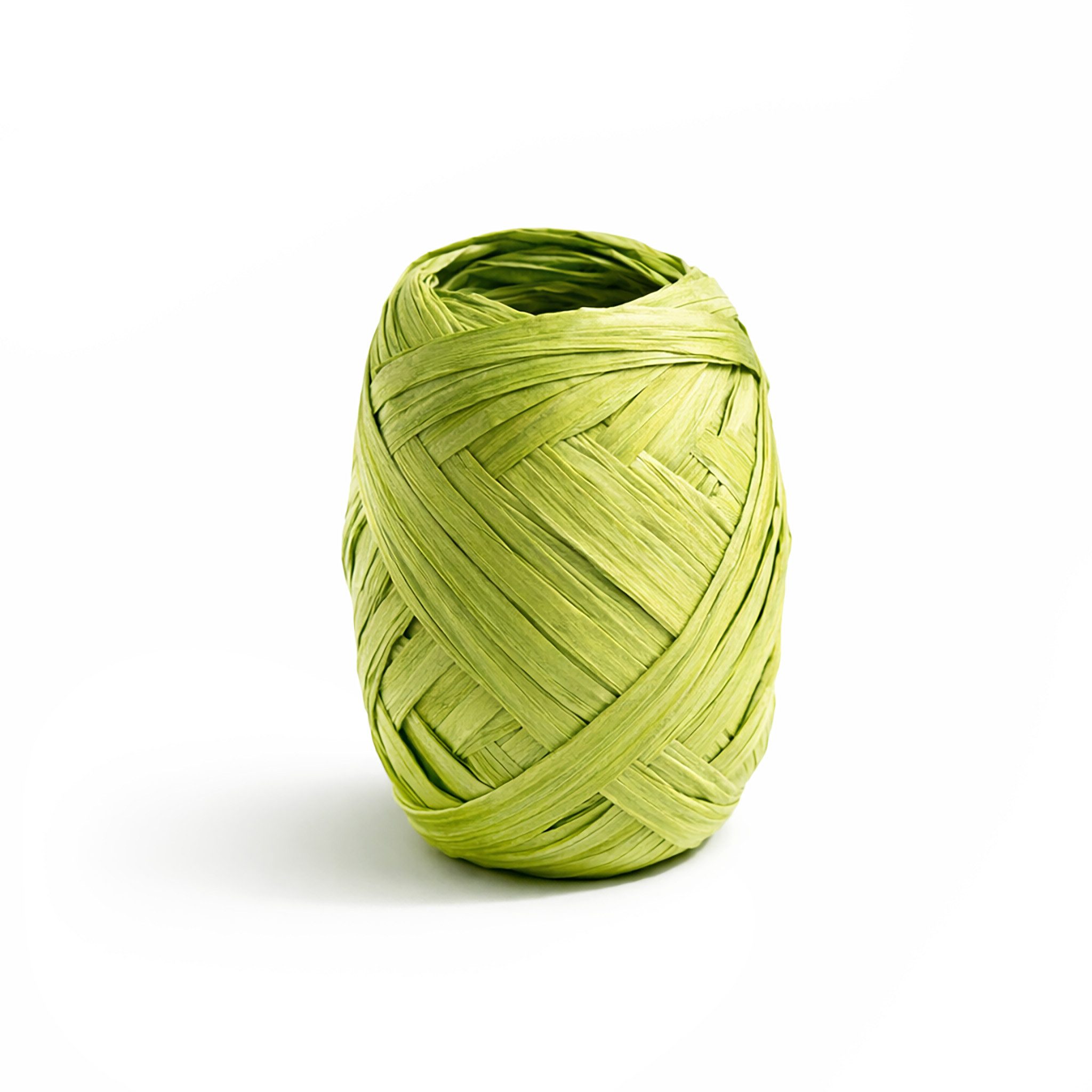 Creativery Bastelband, Papierband Raffiabast 20m Rolle Lindgrün