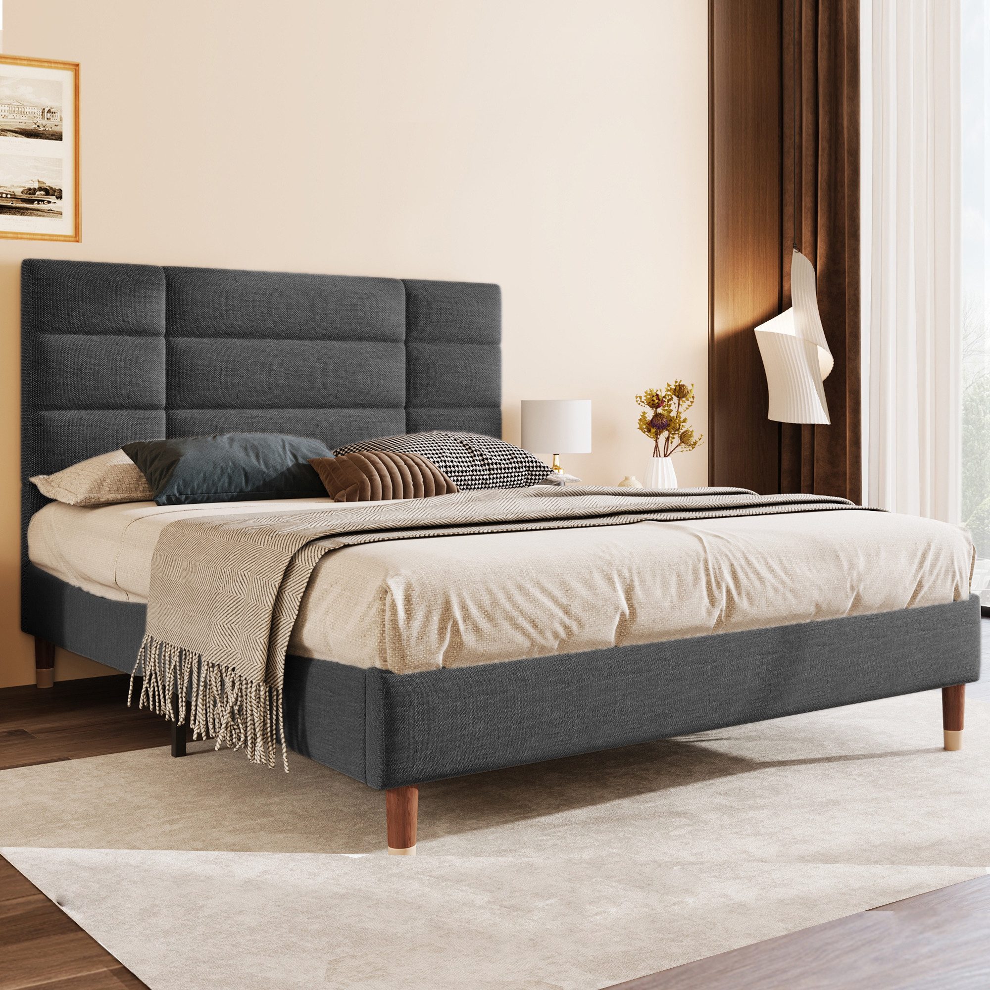 KLAM HOME Polsterbett Doppelbett Einzelbett Continental günstig online kaufen