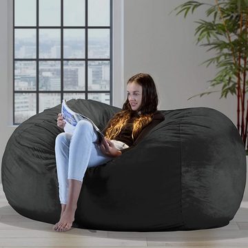 Charlie & Finn Sitzsack Riesiger Sitzsack mit Velour Bezug und 1500 Liter Schaumstoff Füllung, Sitzsack, XXL, Riesig, Gästebett, Indoor, Monster, Schaumstoff