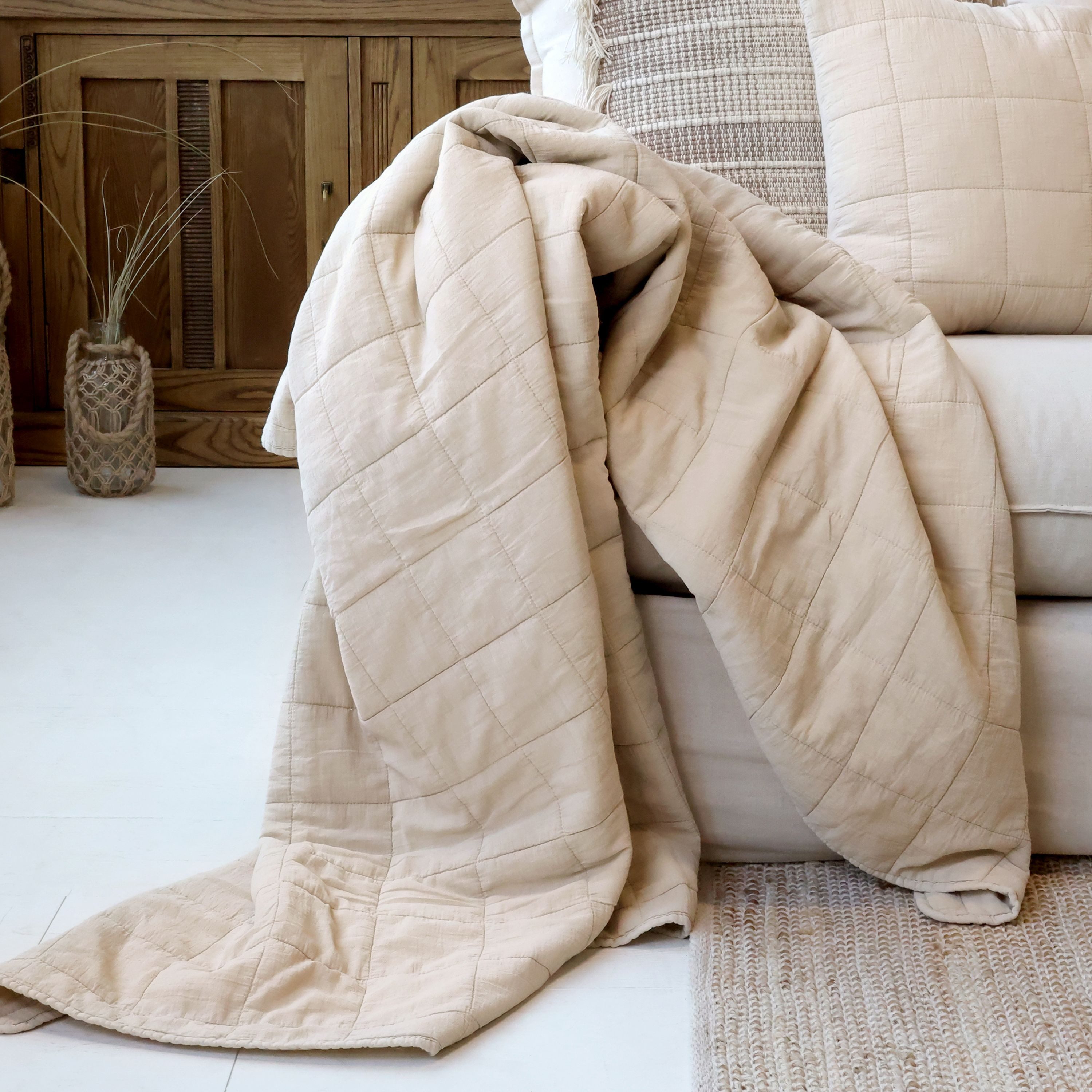 Chic Antique Tagesdecke Chic Antique Decke Quilt Tagesdecke Kuscheldecke 180x130cm Farbe