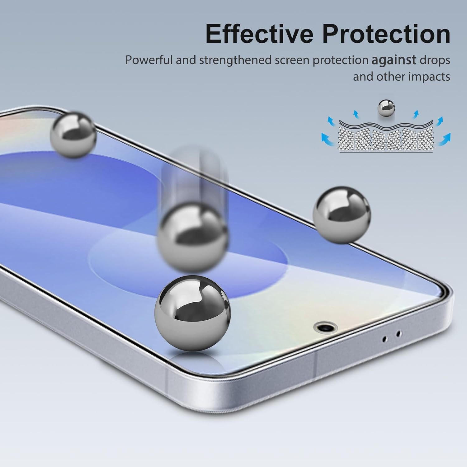 CLM-Tech Displayschutzglas 2x Schutzfolie für Samsung Galaxy A35 5G Panzerfolie kristallklar für Samsung Galaxy A35 5G, Panzerglas Folie - Anti-Fingerabdruck un – Bild 5 von 5
