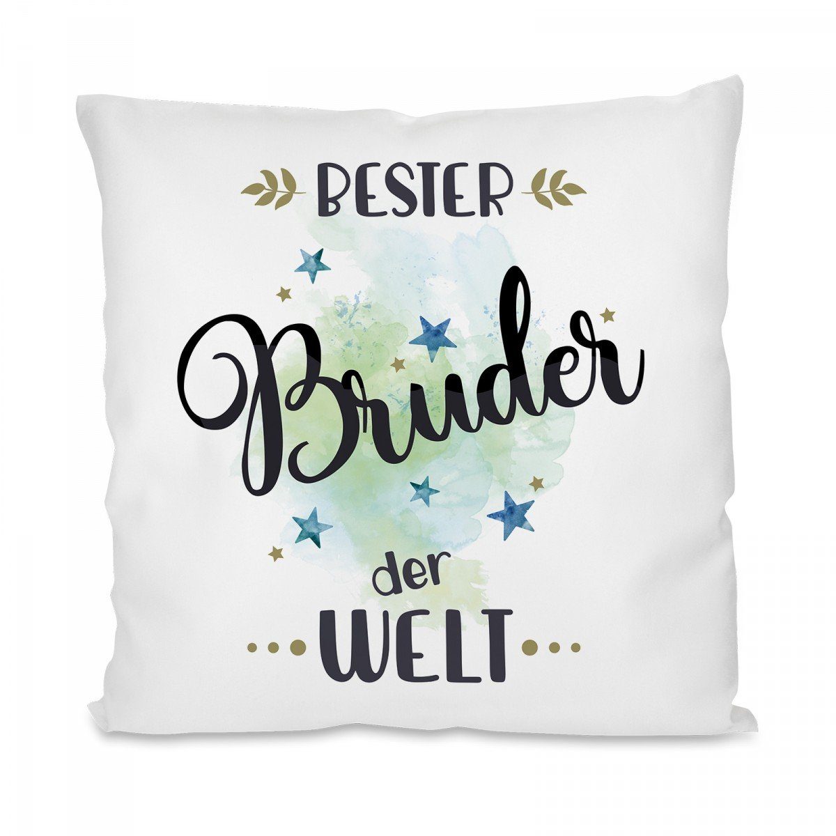 Herzbotschaft Dekokissen Kissen mit einseitigem Motiv Bester Bruder der Wel günstig online kaufen