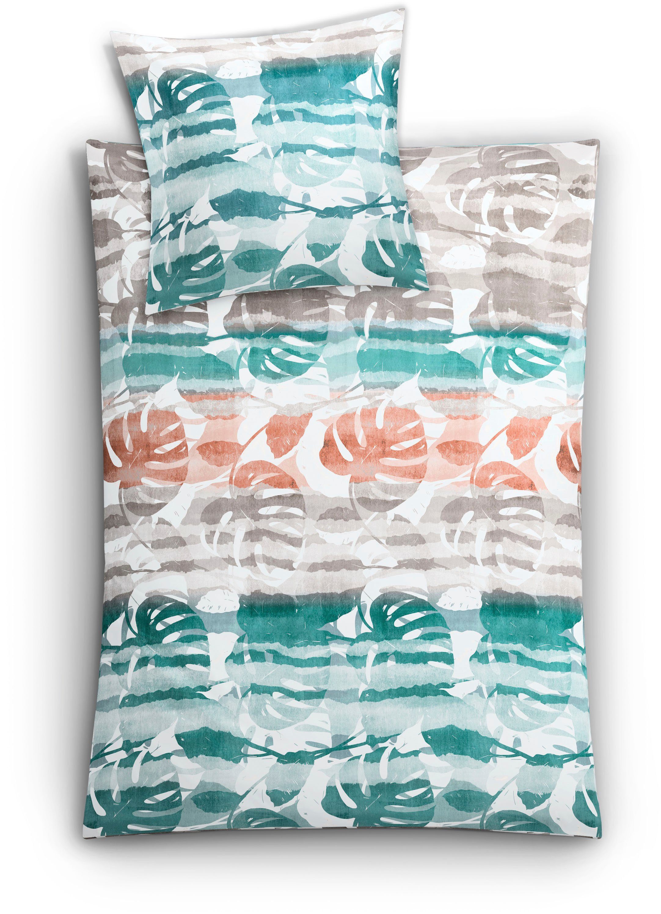 Kleine Wolke Bettwäsche Jill, Mako-Satin, 2 teilig, mit floralem Print