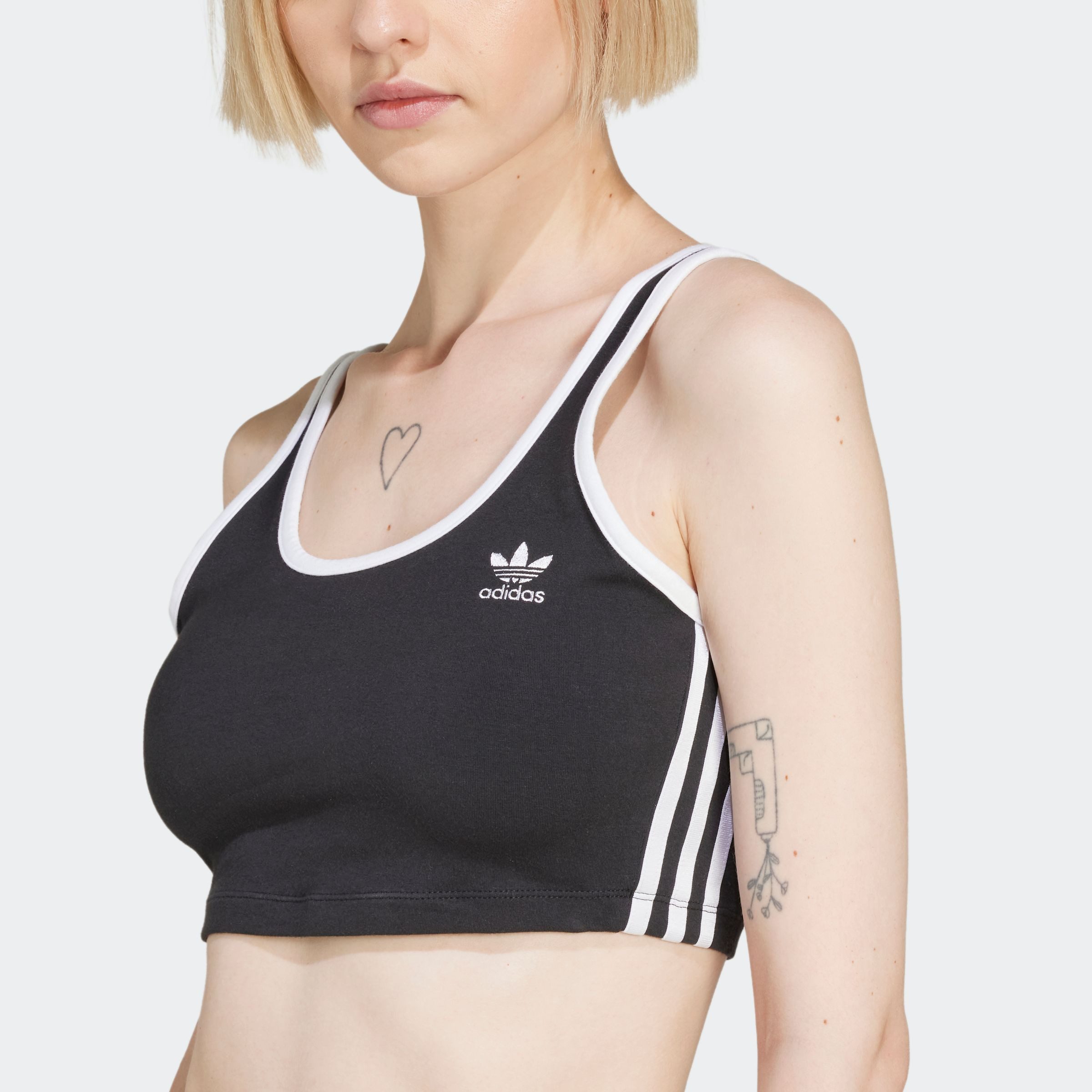 adidas Originals Tanktop ADICOLOR 3-STREIFEN BUSTIER sportliche Schnittform, aus Baumwolle und Elasthan