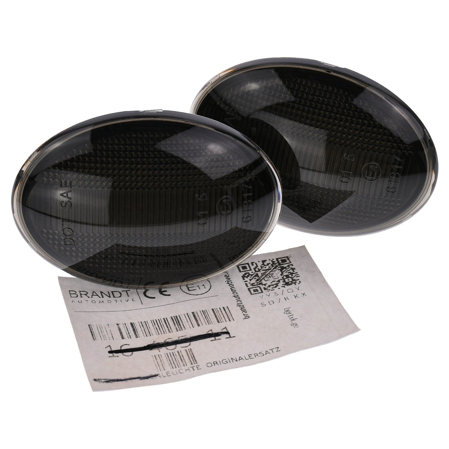 BRANDT AUTOMOTIVE KFZ-Ersatzleuchte Auto Seitenblinker Set LED Blinker + Kabel Schwarz, für MINI Cabrio II R57 (Bis MODPF) (03.2009-08.2010); Clubman I R5...