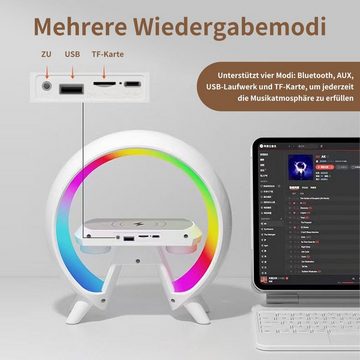 Welikera Wecker Multifunktionales Bluetooth-Lautsprecher,Mit Umgebungslicht,Wecker