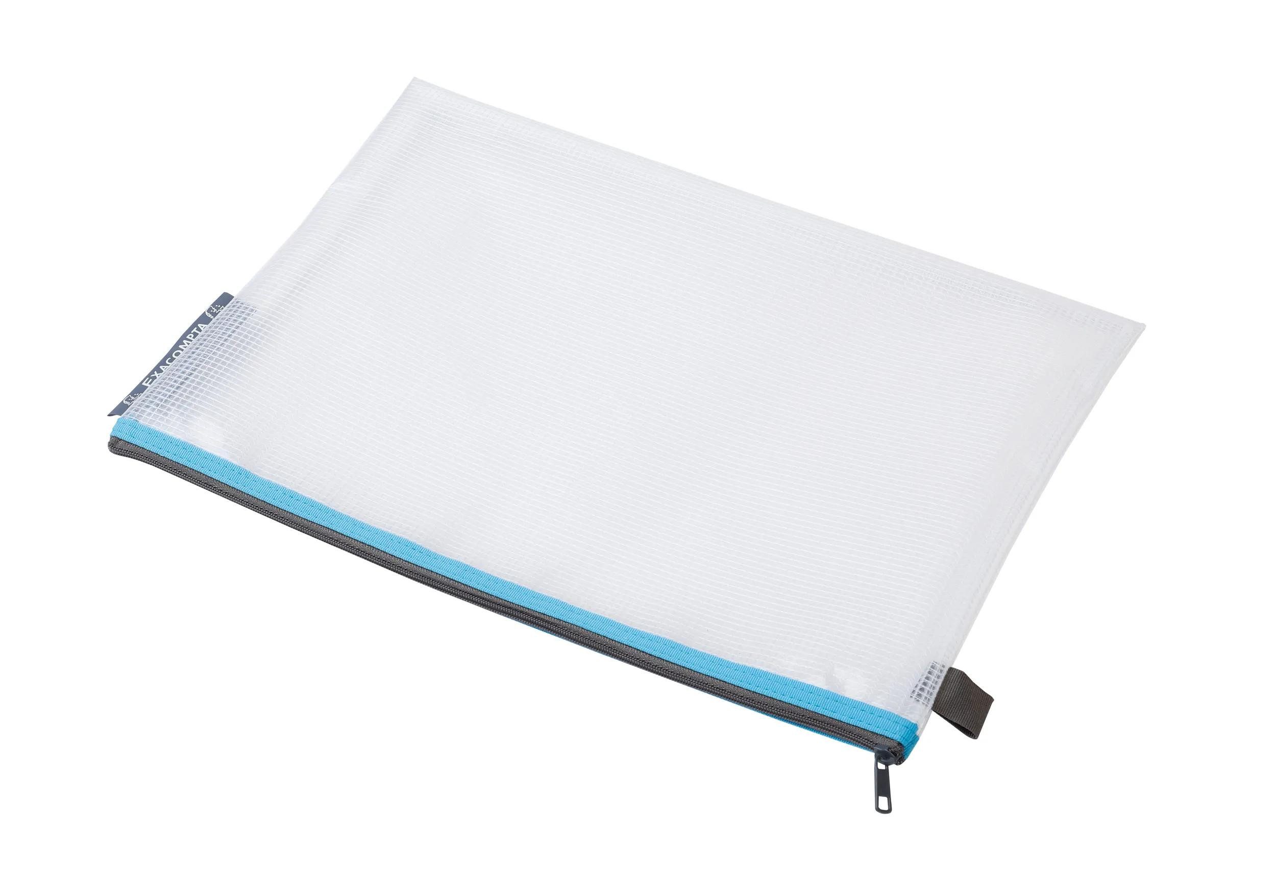 EXACOMPTA Prospekthülle 10x Tasche EVA mit Reißverschluss, flexibel PP, A4, sortiert, 34150E, Hüllen