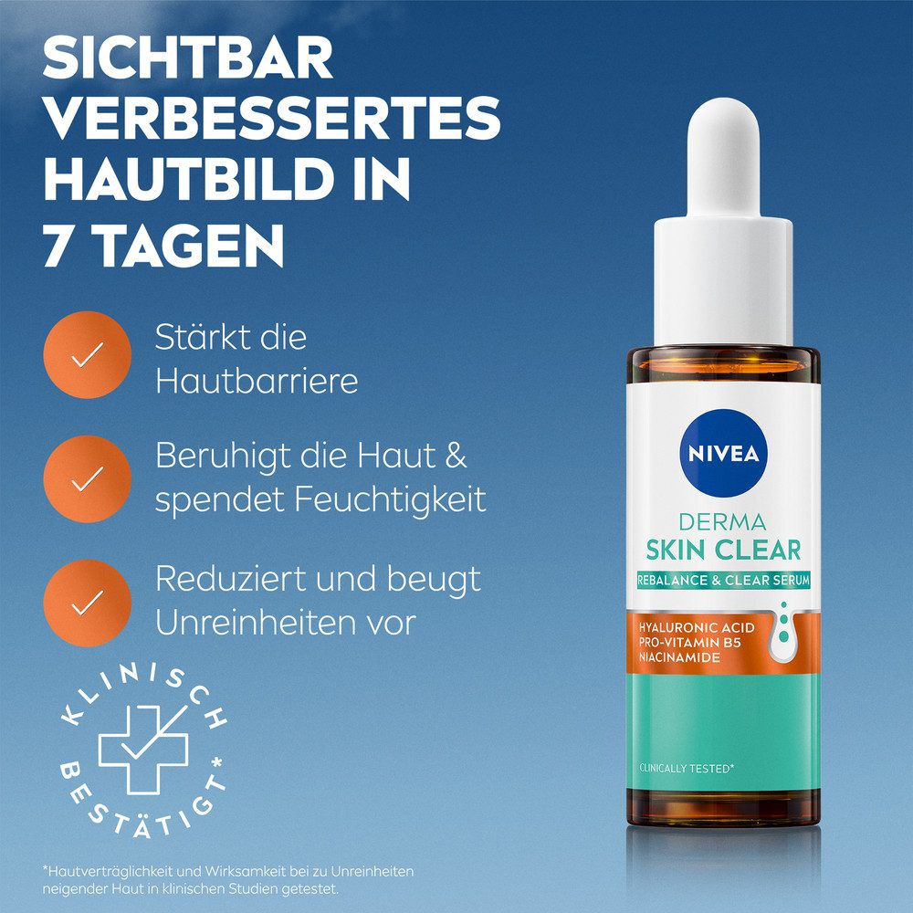 Nivea Gesichtsserum DERMA SKIN CLEAR Set Night Routine 3-teilig Set, 3-tlg. – Bild 5 von 5