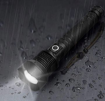 Trizand LED Taschenlampe Taschenlampe Suchlampe USB mit einer sehr leistungsstarken P70-LED