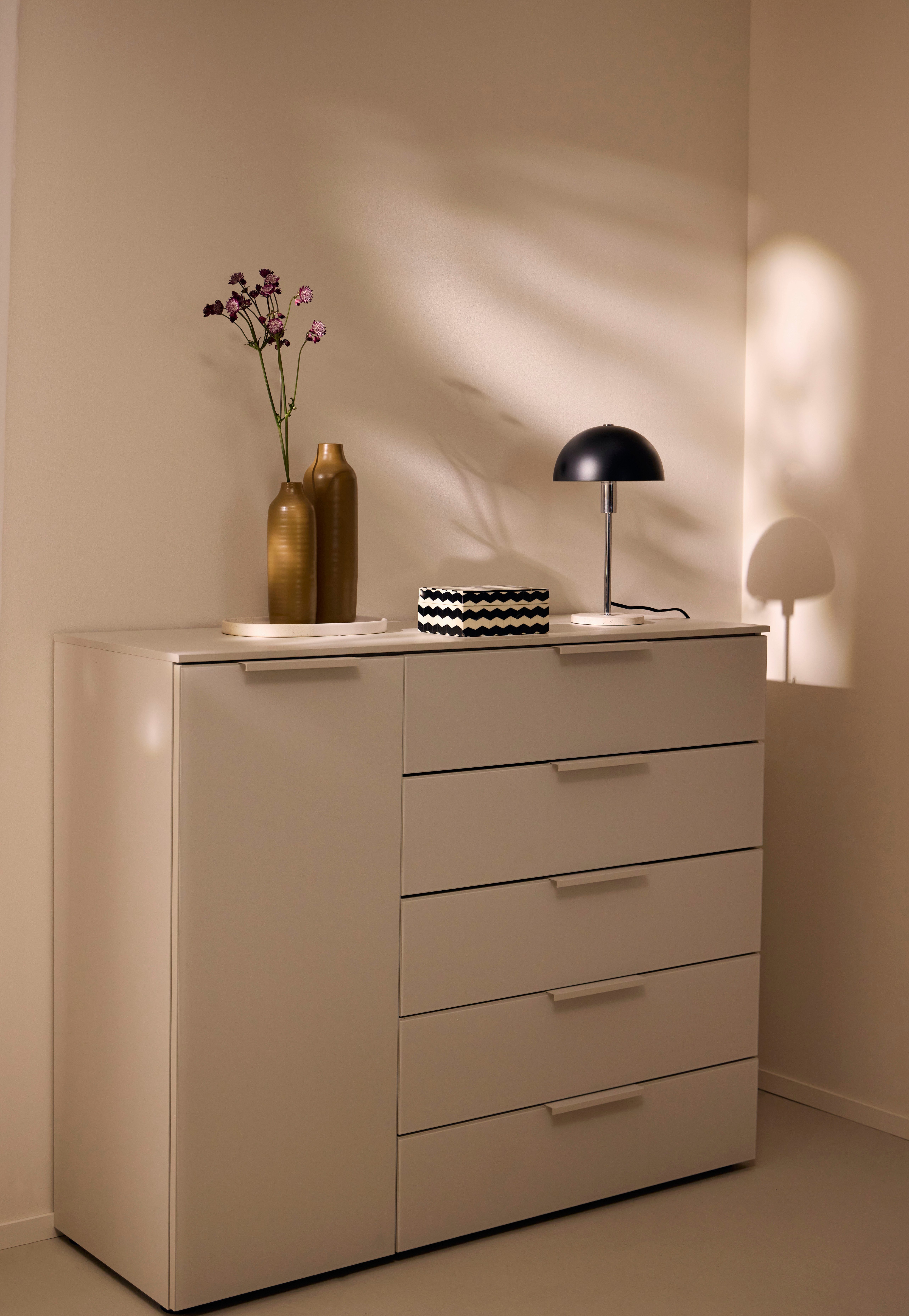 LeGer Home by Lena Gercke Kommode Kommode Sideboard Schubladen Türenkommode SERINA eleganter Eyecatcher (inkl. SOFT-CLOSE-FUNKTION), mit 5 Schubkästen und 1 Tür sowie Metallgriffen MADE IN GERMANY