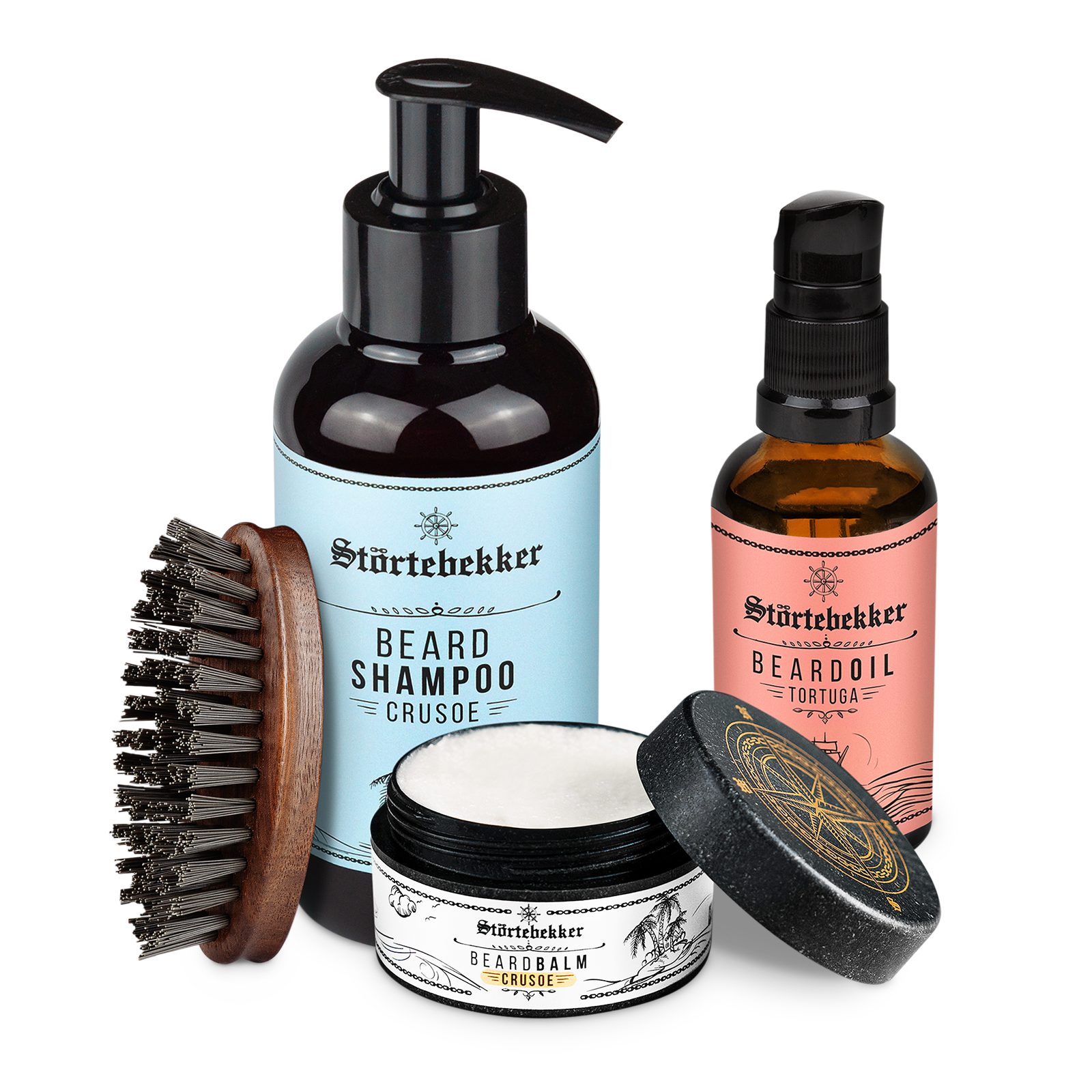 Störtebekker Bartpflege-Set - Anti Juckreiz Set - optimale Bartpflege für Herren, gepflegter Bart ohne Juckreiz, Bartreinigung und Pflege