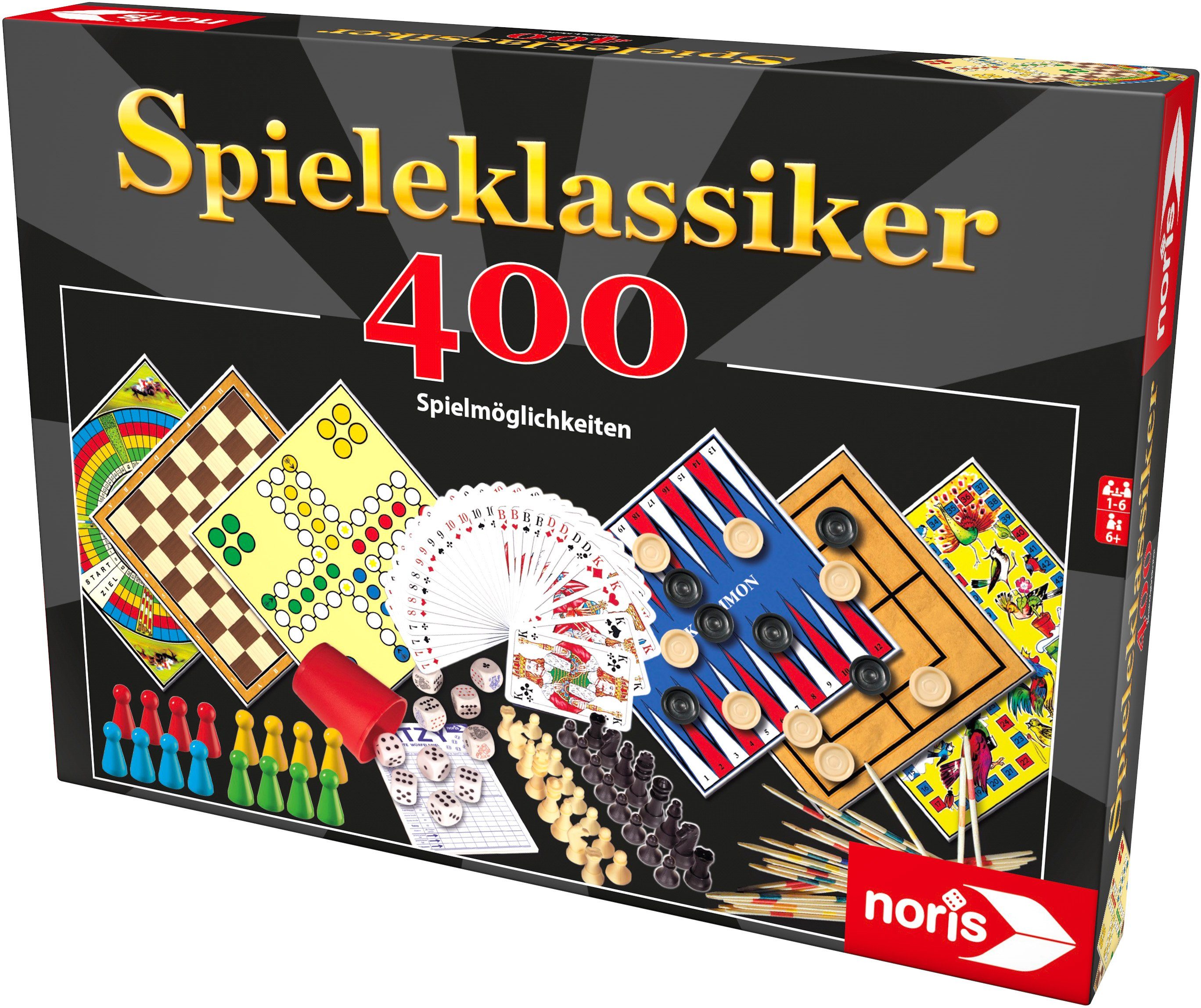 Noris Spielesammlung Spieleklassiker - 400 Spielmöglichkeiten, Made in Germany