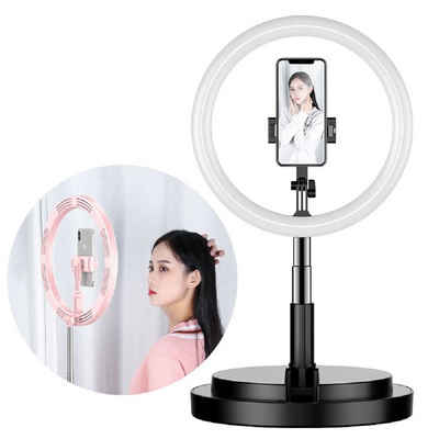 cofi1453 Ringlicht »cofi1453® LED Ringlicht 360 Grad Ring Light Flash Selfie 52 - 170 cm mit Sativ Handyhalter Beleuchtungsmodus für Smartphone«