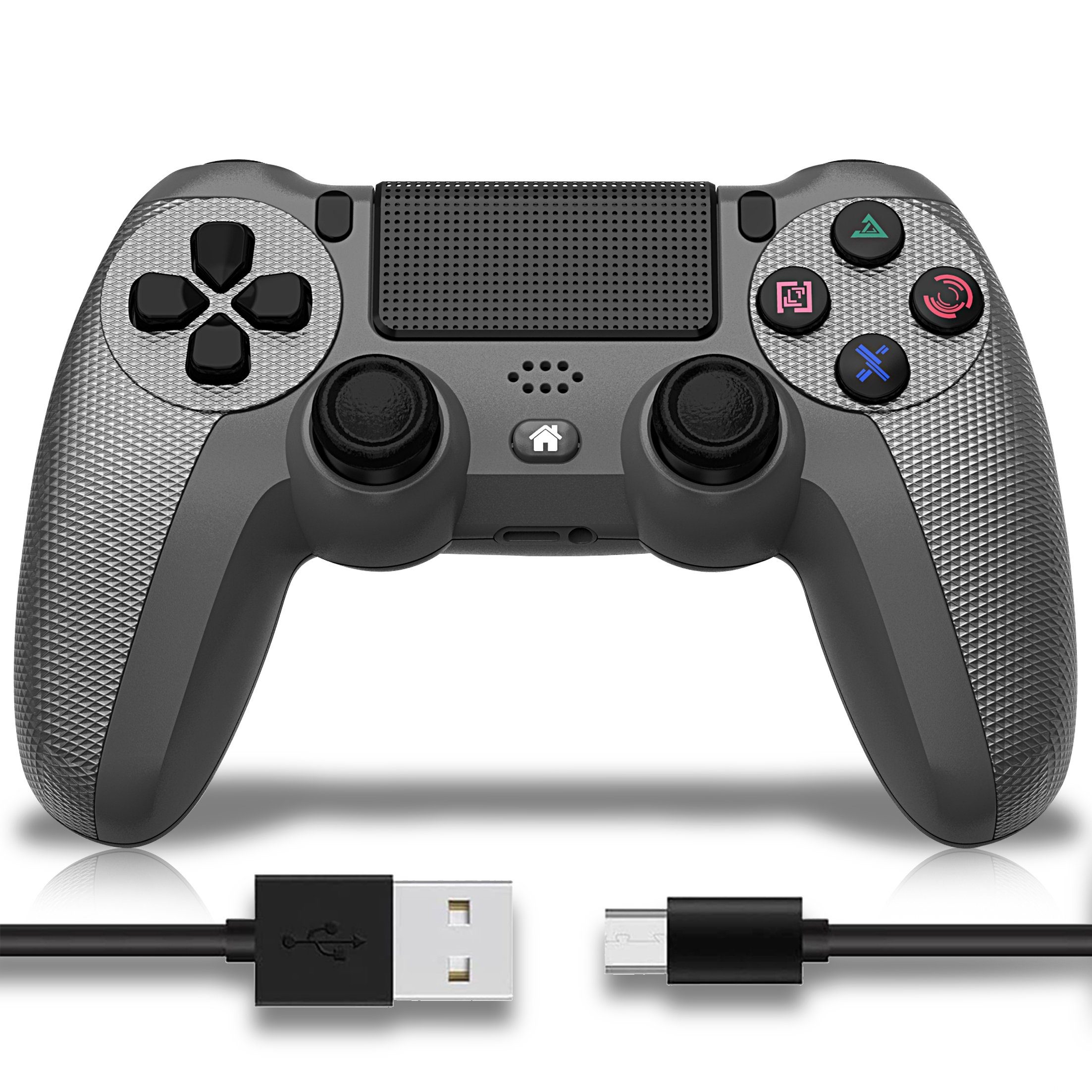 KINSI Gamepad, Gamepad Controller, Gamepad Controller, Für PS4 PlayStation-Controller (kabelloser Bluetooth-Controller, Vibration)