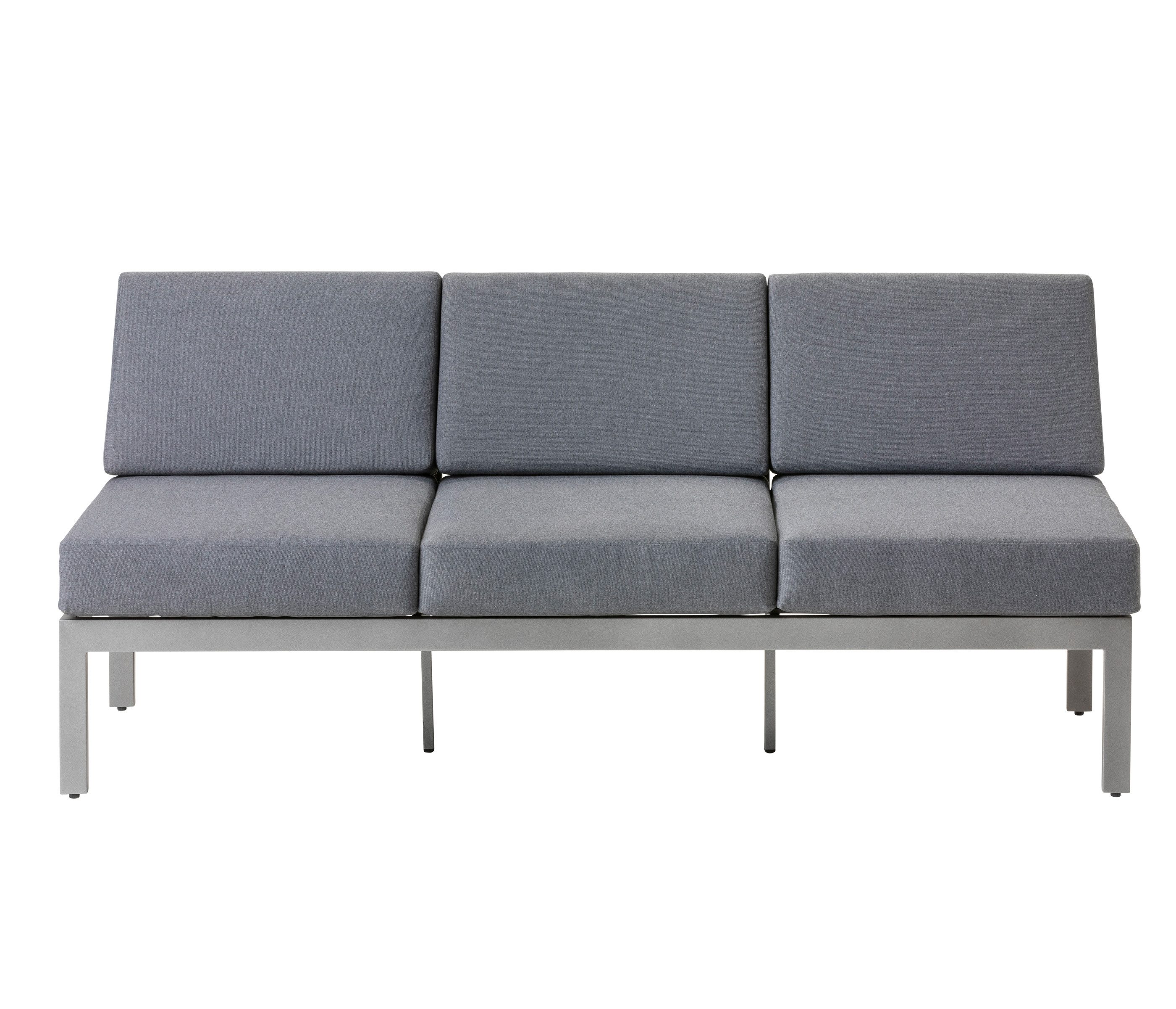 Dehner Gartenlounge-Set Loungebank Chicago, 195 x 79.5 x 76.5 cm, Aluminium / Polyester, moderner 3-Sitzer inkl. wasserabweisender Sitzpolster