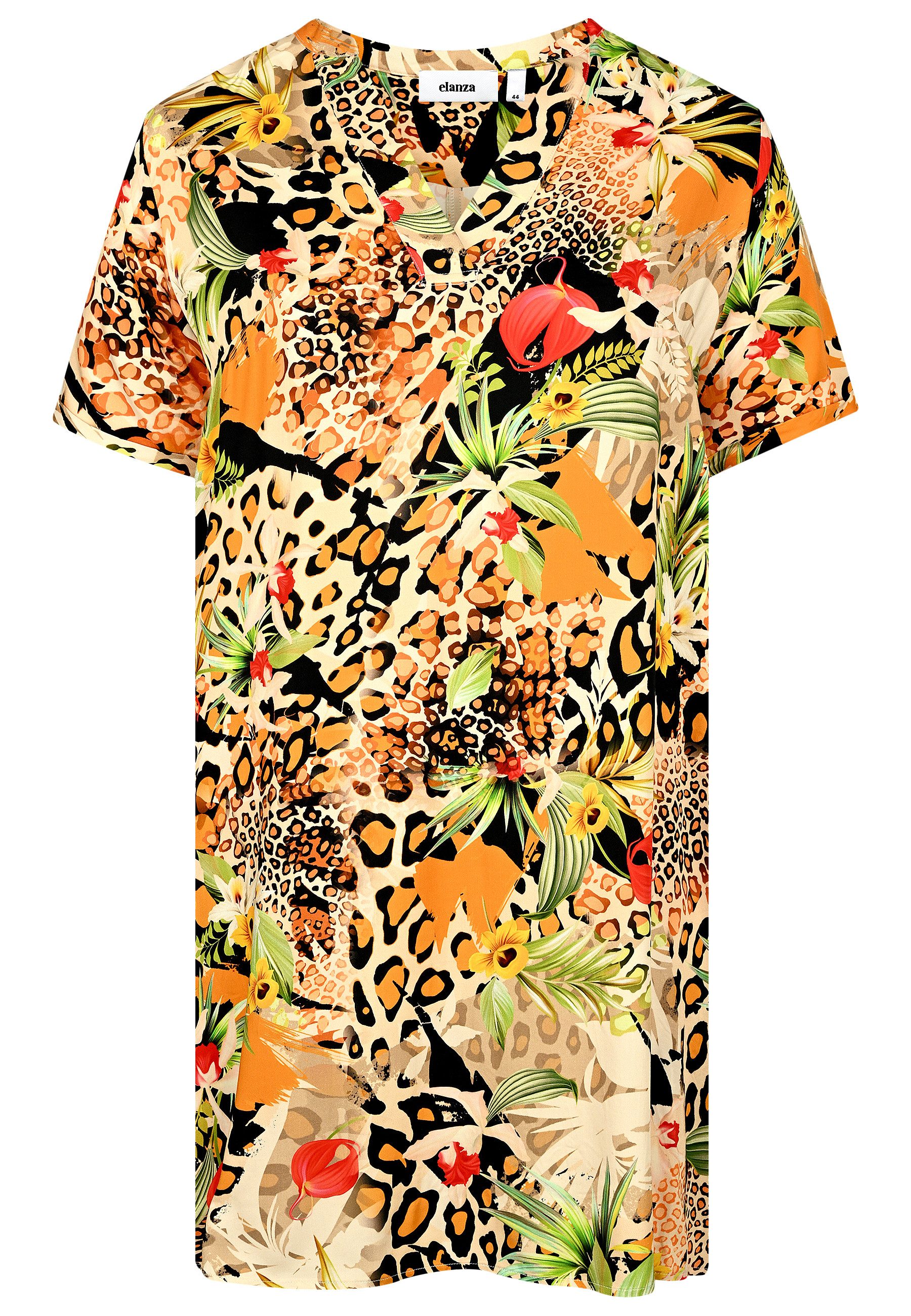 elanza Midikleid Dress Leo - 11/orange-black (1-tlg) günstig online kaufen