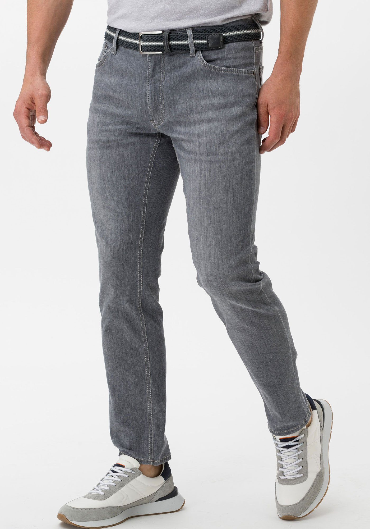 Brax 5-Pocket-Jeans Style CHUCK Hi-Flex LIGHT, softer Sommerdenim light grey used