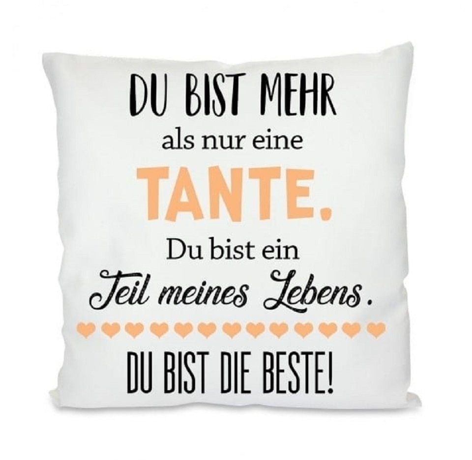 Herzbotschaft Декоративні подушки Подушки mit einseitigem Motiv Du bist mehr als nur eine Tante, Подушкиhülle mit Füllung