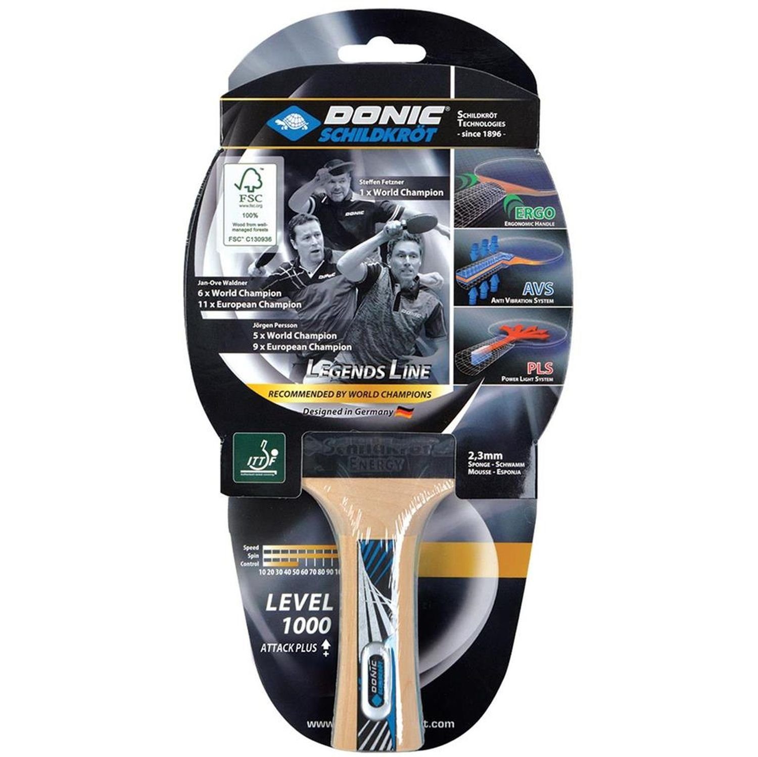 Donic-Schildkröt Tischtennisschläger Legends 1000, Tischtennis Schläger Racket Table Tennis Bat