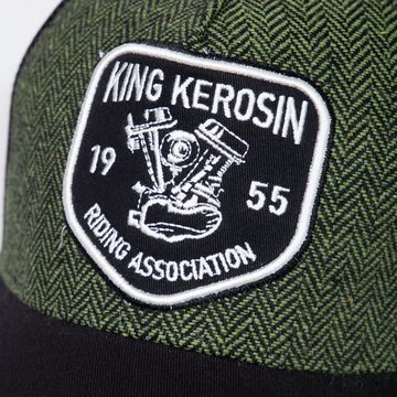 KingKerosin Trucker Cap Riding Association mit edlem Fischgrat-Design