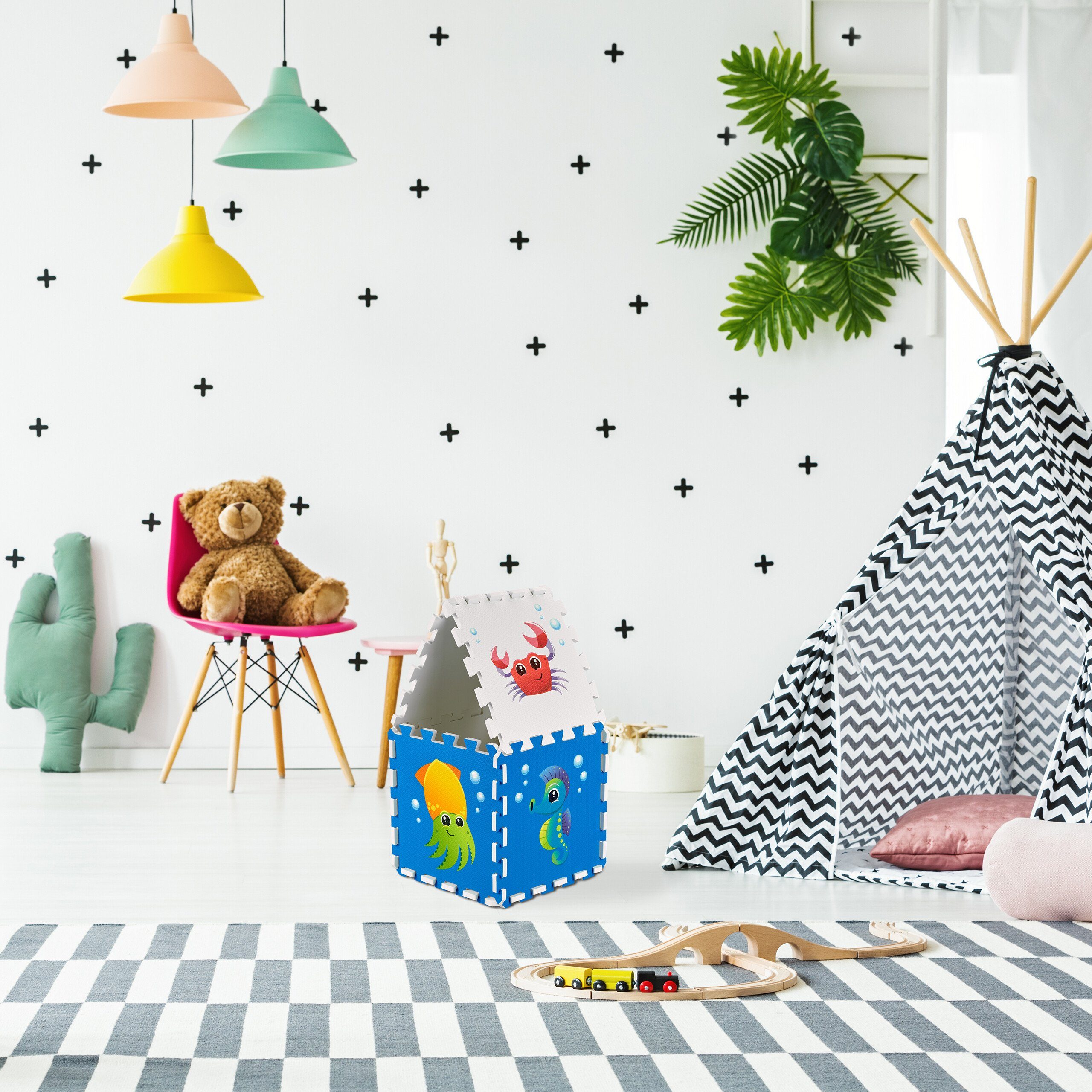relaxdays Spielmatte Puzzlematte mit Meerestieren günstig online kaufen