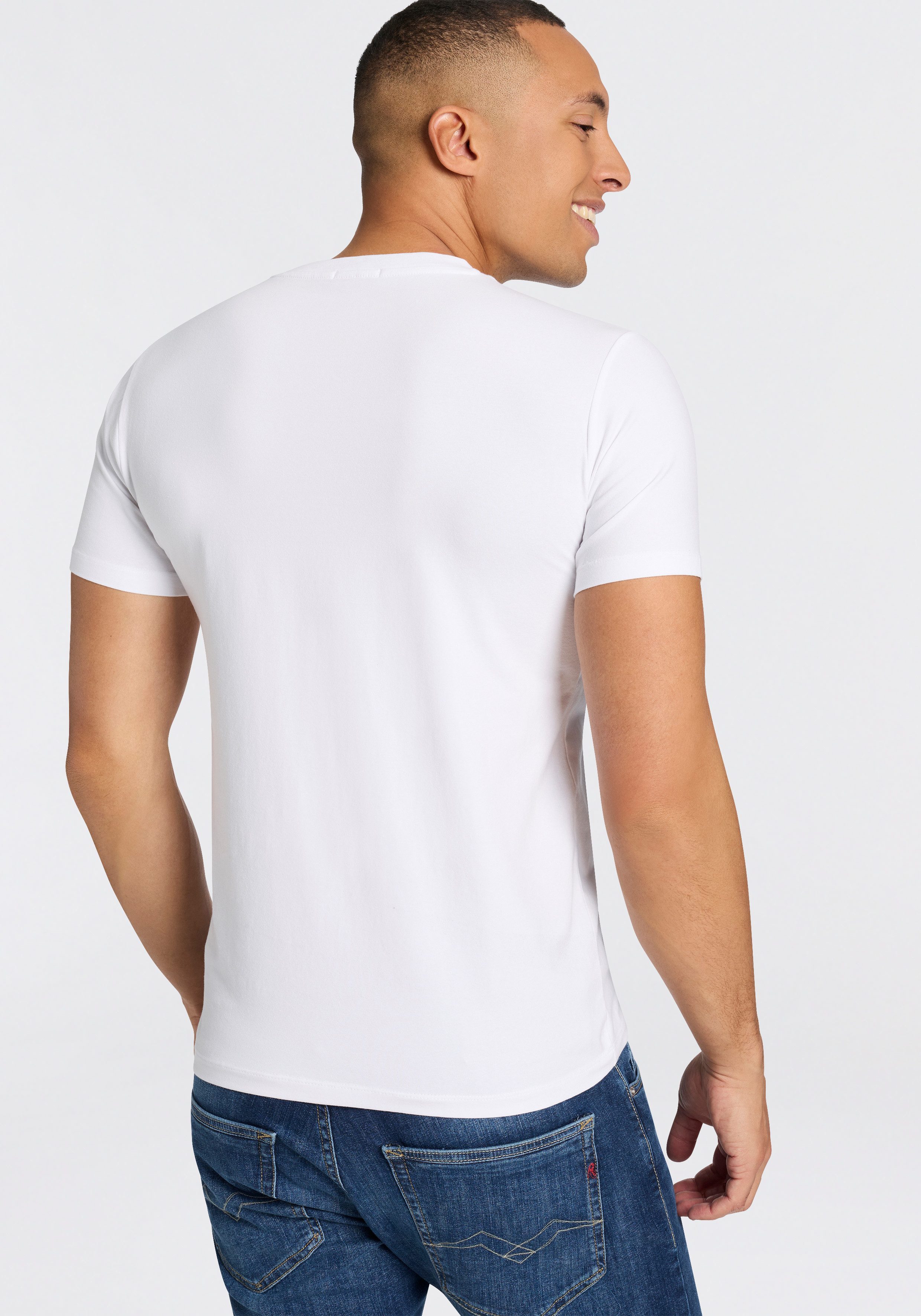 Replay T-Shirt Baumwoll-Mix, Rundhalsform