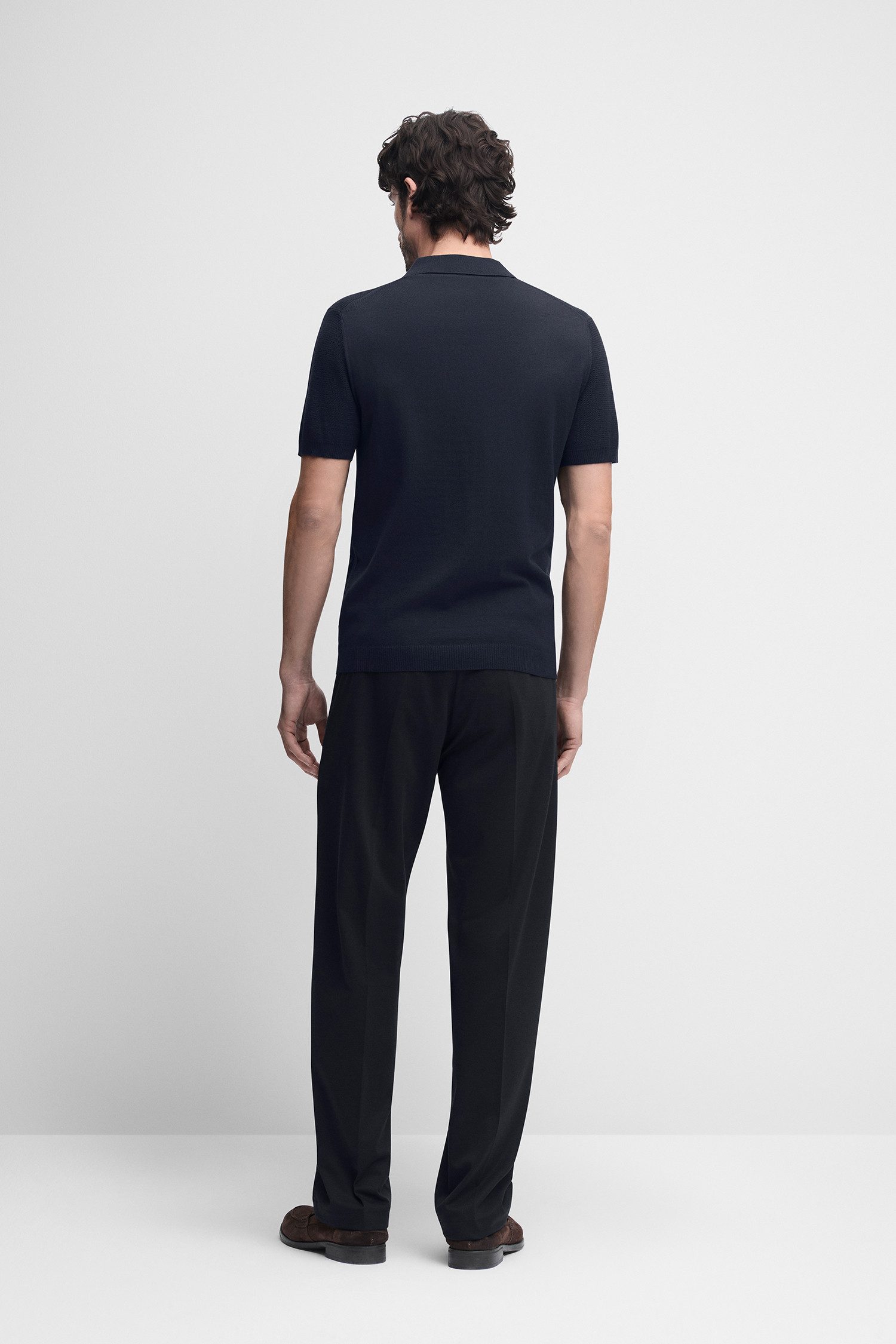 Cinque Kurzarmpullover CIFLAV mit Polokragen und Knopfleiste, Regular Fit