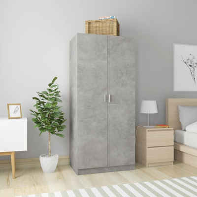 möbelando Kleiderschrank 299853 (LxBxH: 52x80x180 cm) in Betongrau mit 2 Türen