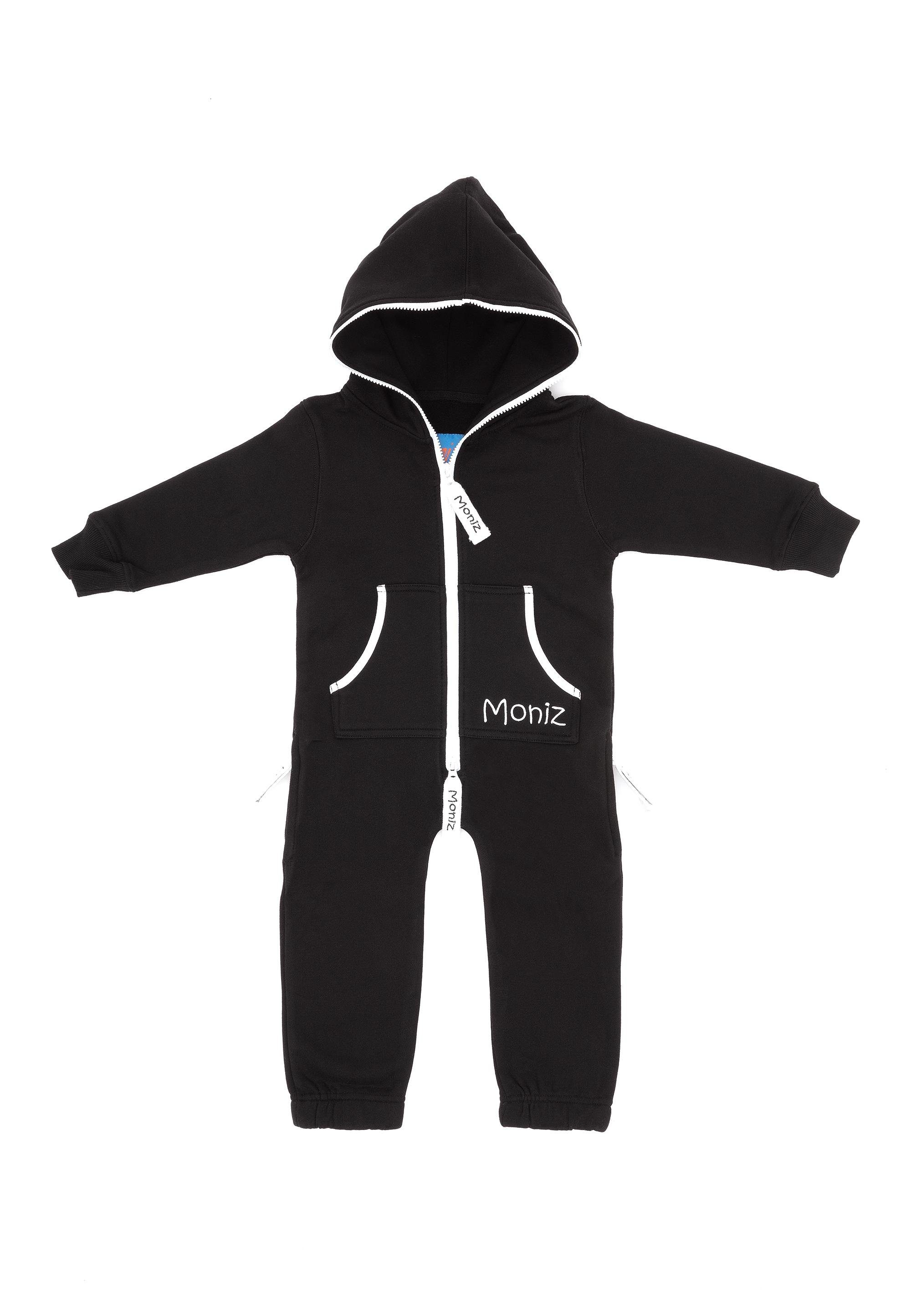 Moniz Jumpsuit aus kuschelig weichem Material schwarz-weiß