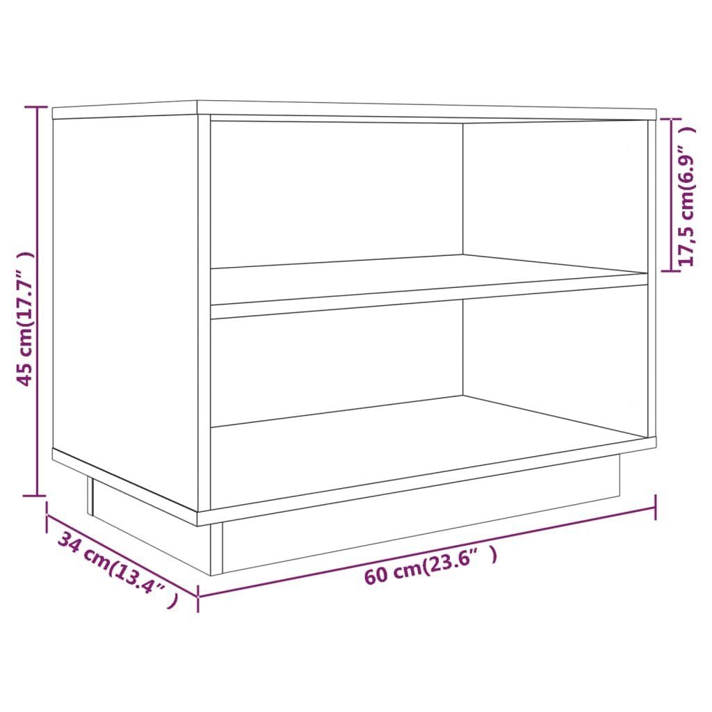 furnicato Schuhschrank Grau cm Kiefer 60x34x45 Massivholz