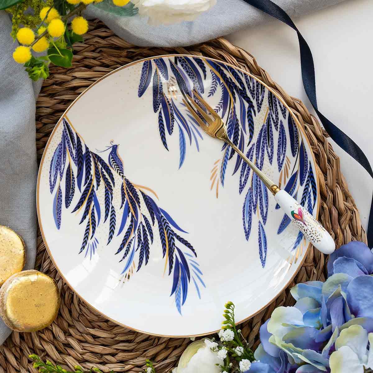 Portmeirion Frühstücksteller Sara Miller London Porzellan Frühstücks-Teller 4er Set