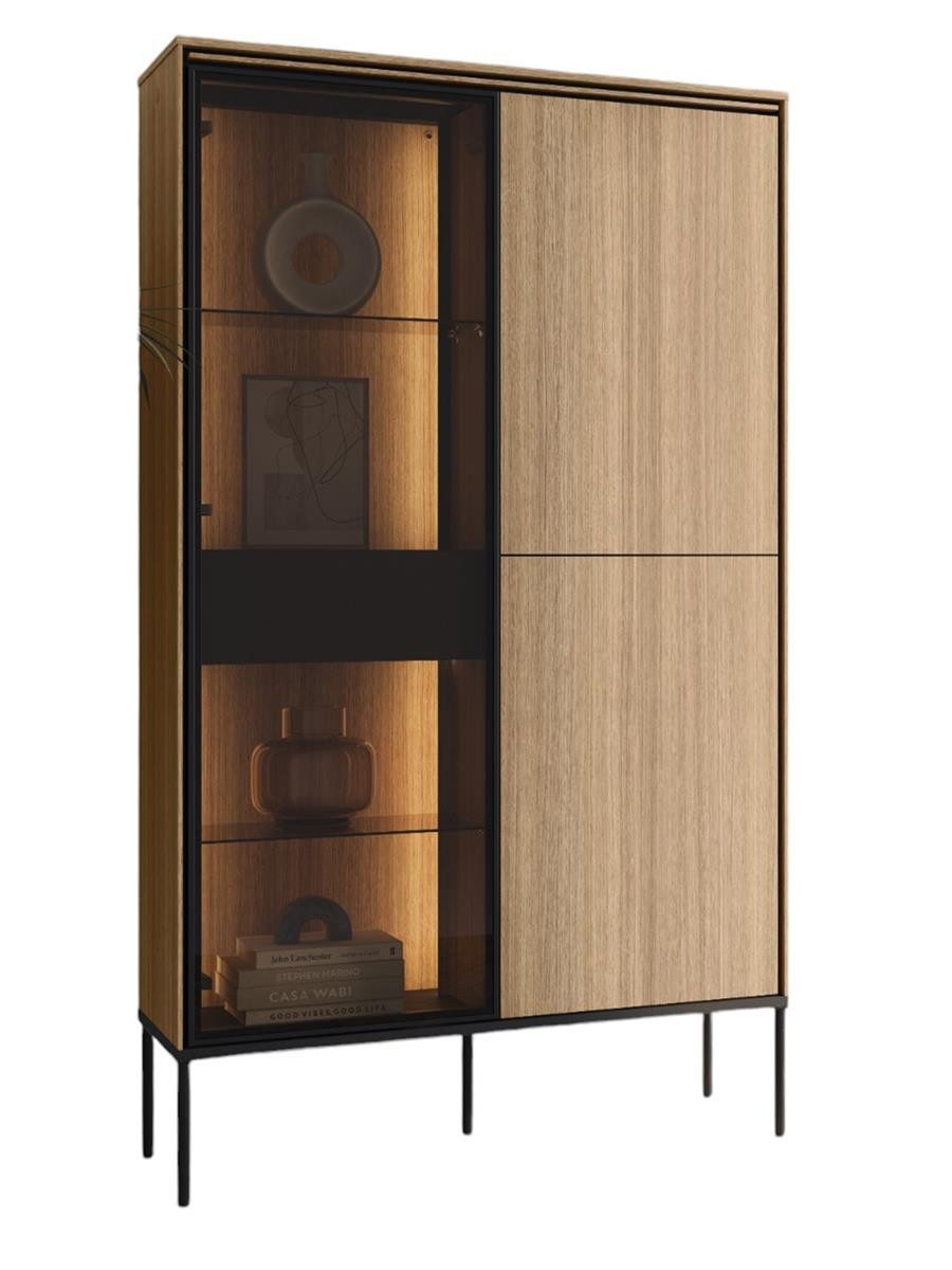 Compleo Vitrine modern, Eiche linearer, Elegant günstig online kaufen