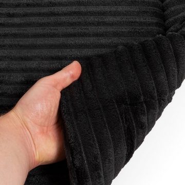 Wallace & Jones Hundematte Hundematte Cardi - schwarz, S bis XXL für jede Hundegröße, Gemütliche Liegematte in Breitcord-Optik, für jede Jahrezeit geeignet