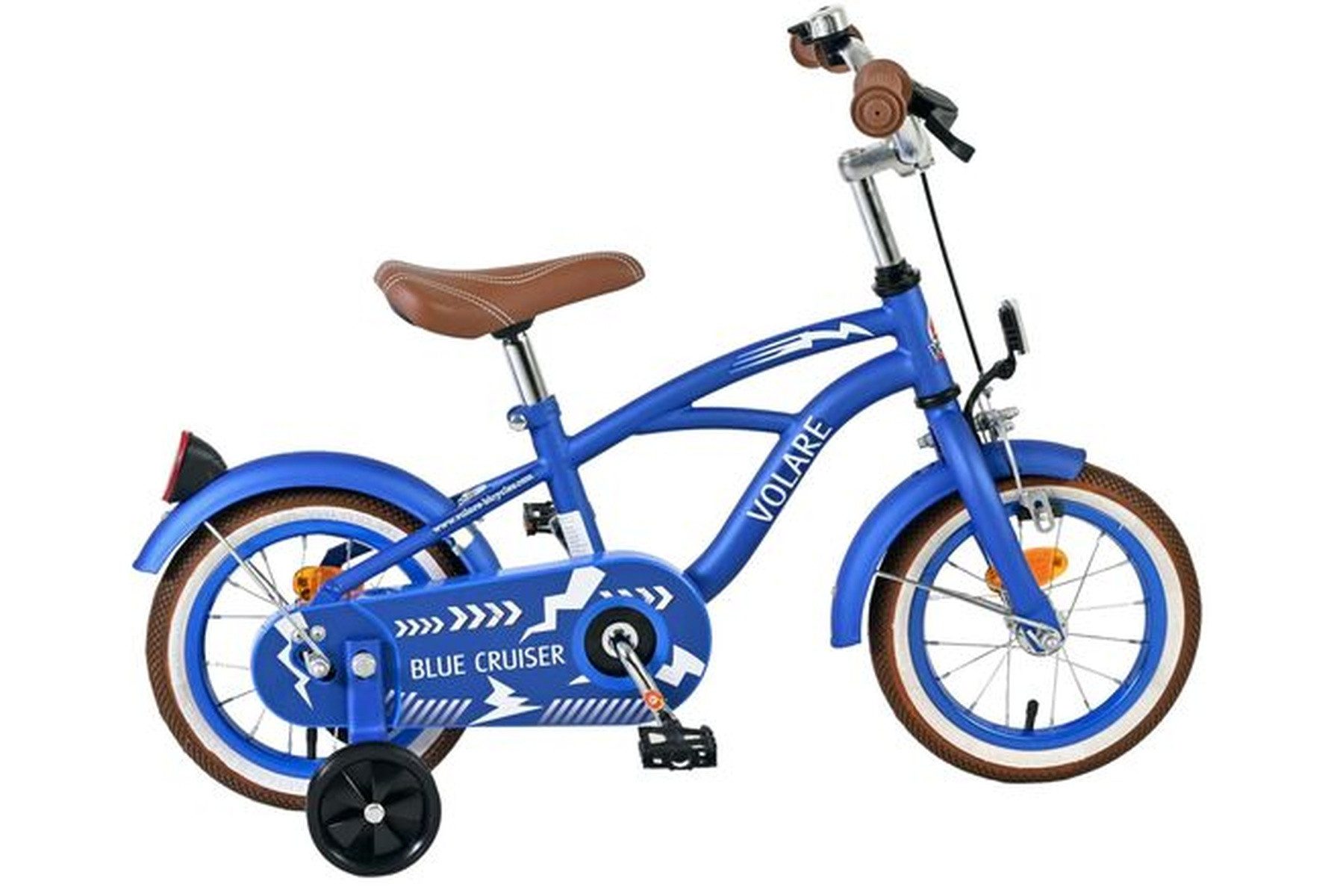 Kinderfahrrad Cruiser 12 Zoll Jungen Blau – Hand- & Rücktrittbremse, Stützräder