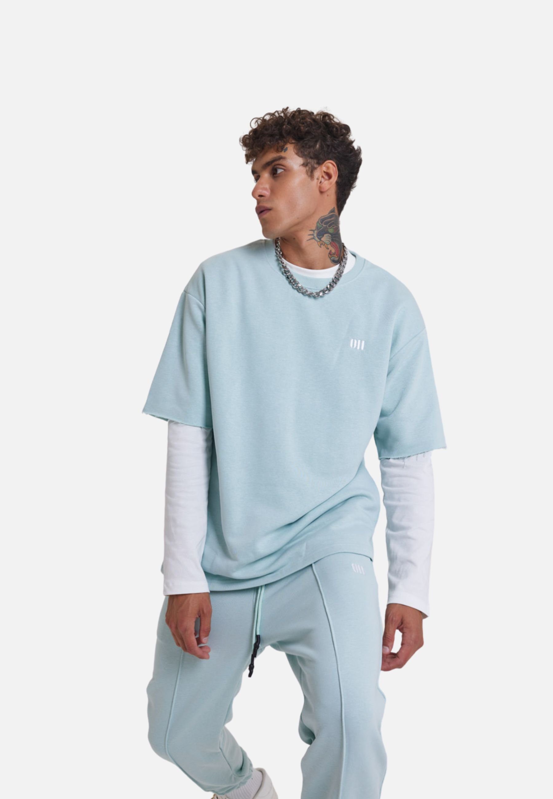 Jogginganzug Casuals T-Shirt Mint Unisex Set Jogger Jogginganzug COFI