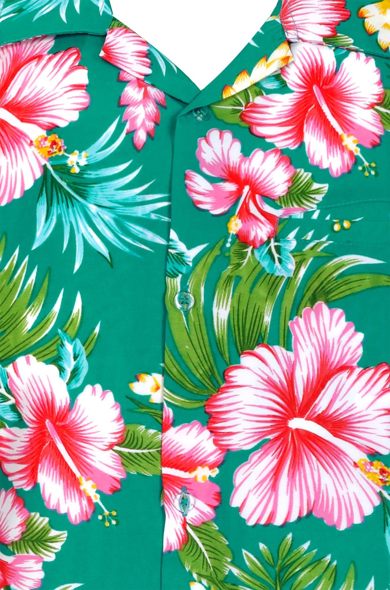King Kameha Hawaiihemd Hibiscus NEW Funky Hawaii-Hemd Kurzarm Front-Tasche Stylish Unisex