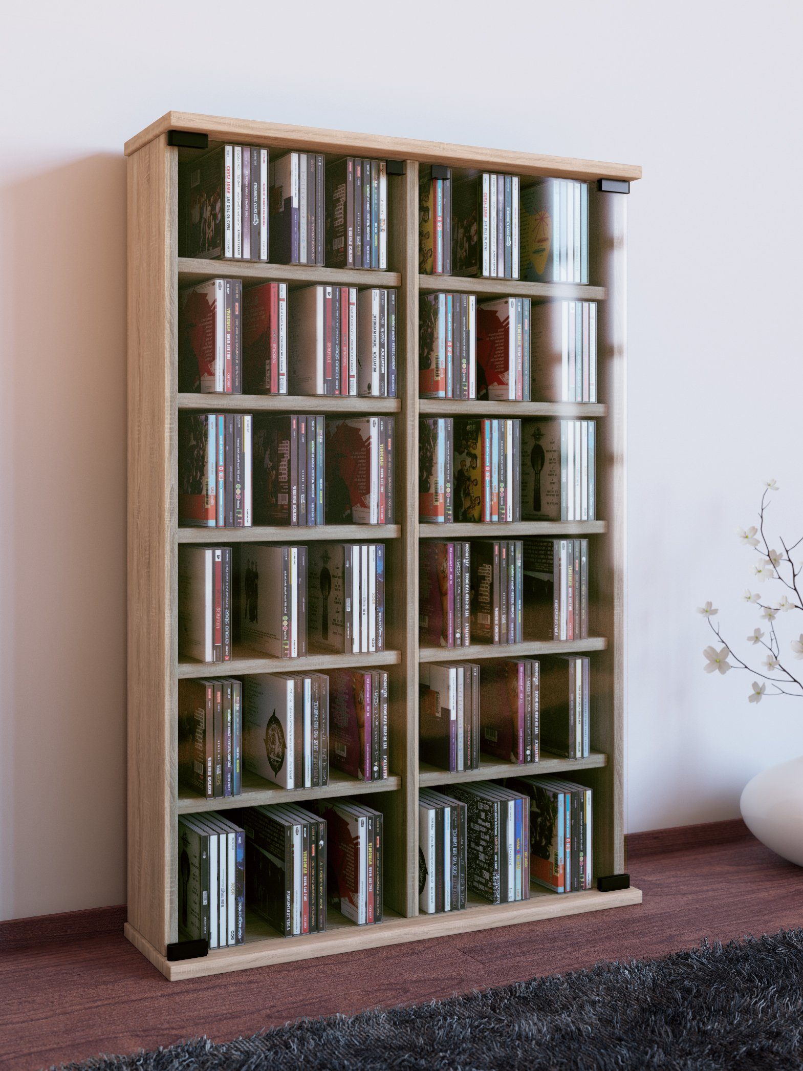 VCM CD-Regal Holz CD DVD Stand günstig online kaufen