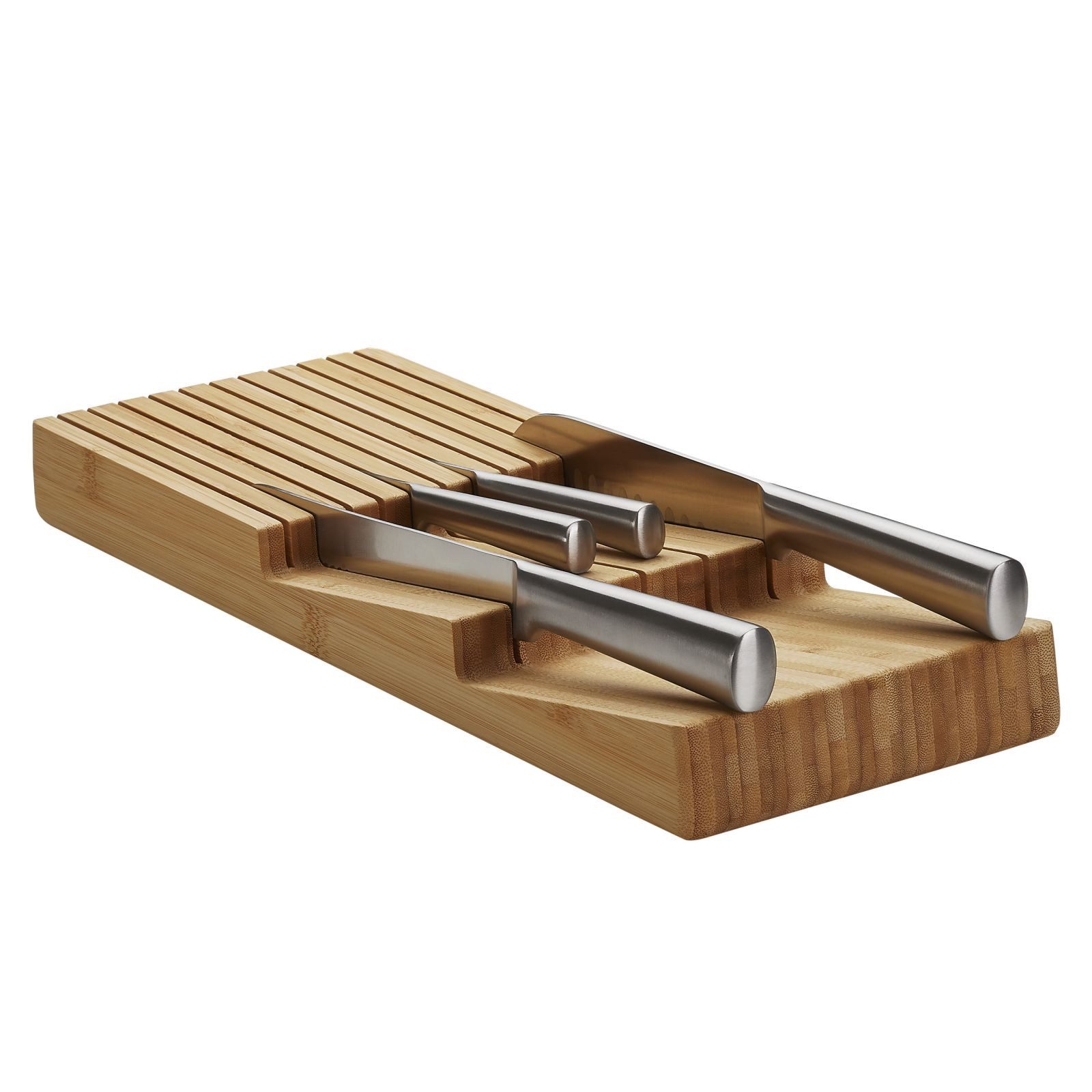 SO-TECH® Besteckeinsatz Bambus Messereinsatz für Besteckkasten ORGA-BOX 3, 448 x 174 x 45 mm, für Nobilia-Küche ab 08/2012 – Bild 4 von 5