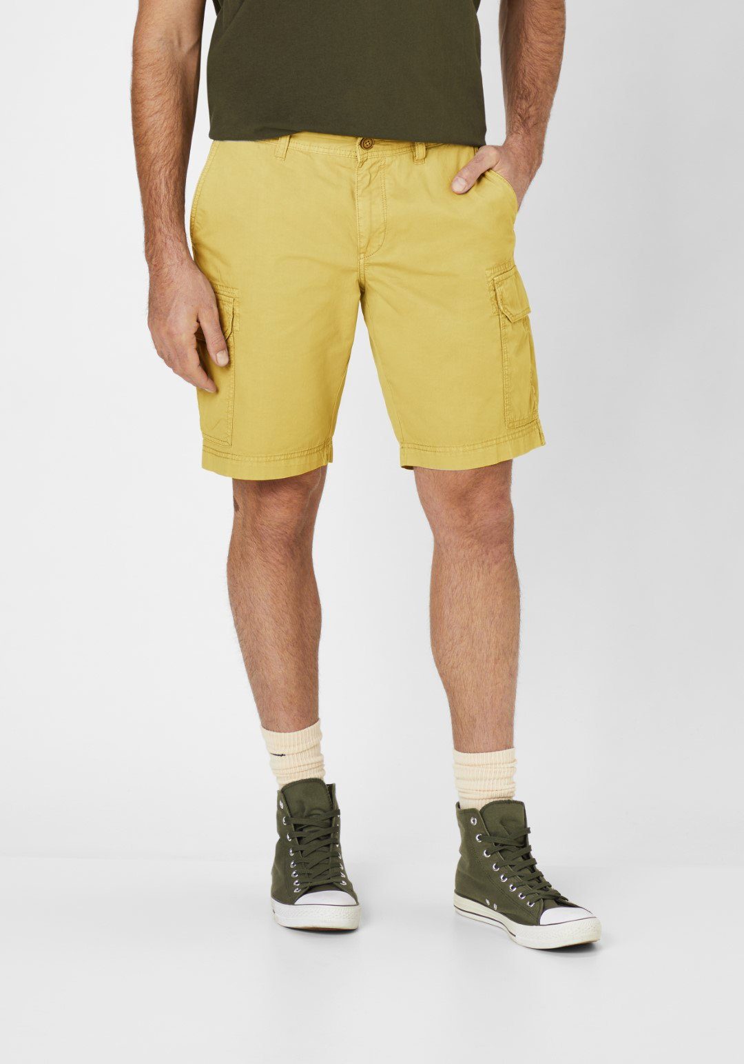 Redpoint Cargobermudas CALGARY Straight-Fit Bermudas aus reiner Baumwolle ocker