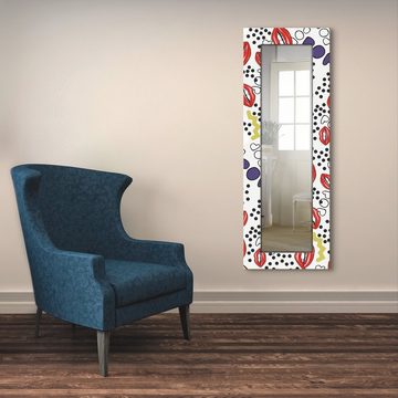 Artland Dekospiegel Mund mit Pop-Art, gerahmter Ganzkörperspiegel, Wandspiegel, mit Motivrahmen, Landhaus