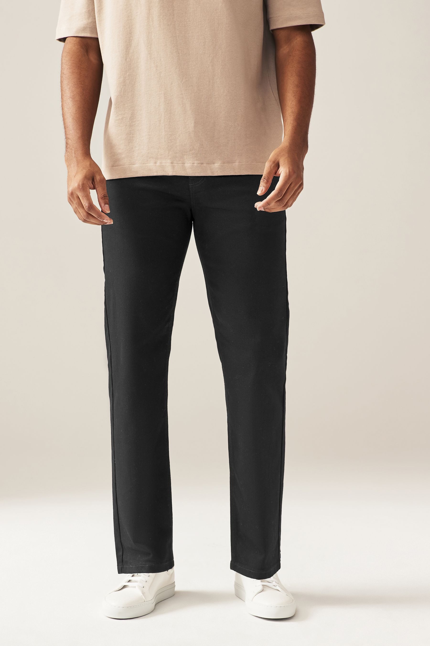 Next Straight-Jeans Straight-Fit Stretch-Jeans mit Gürtel (1-tlg)