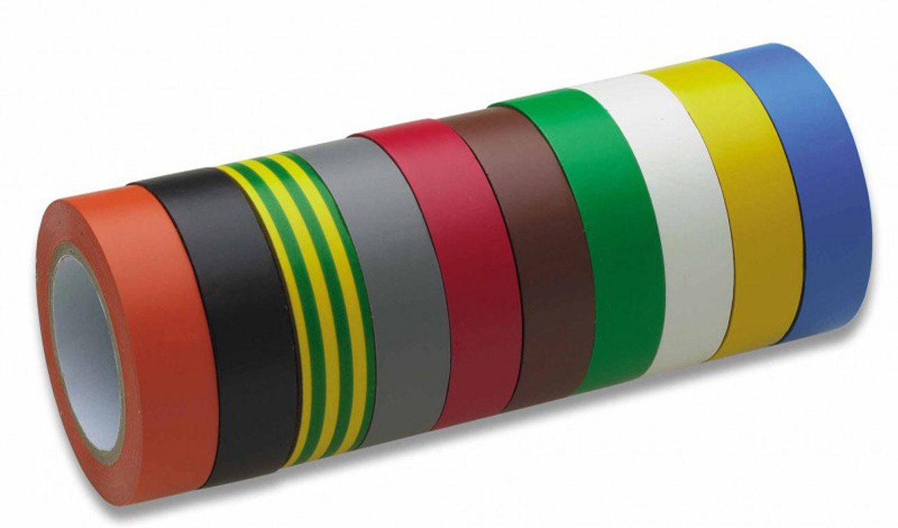 Isolierband CERTOPLAST Elektriker Band 30 Isolierband Elektro PVC Ger… Rollen myMAW Rot