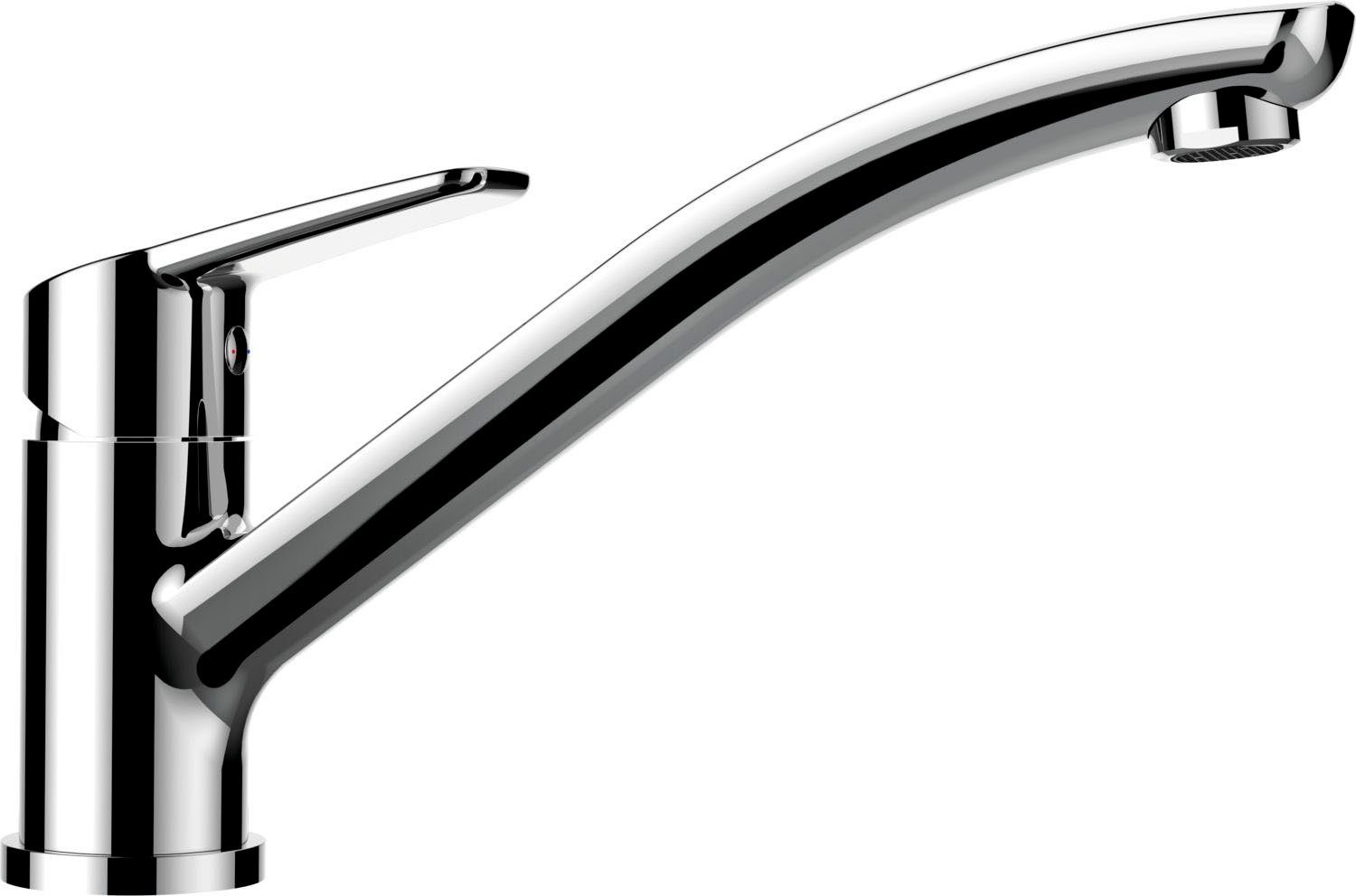 Schock Küchenarmatur Daja Hochdruck, Festauslauf, Schwenkbereich 360°