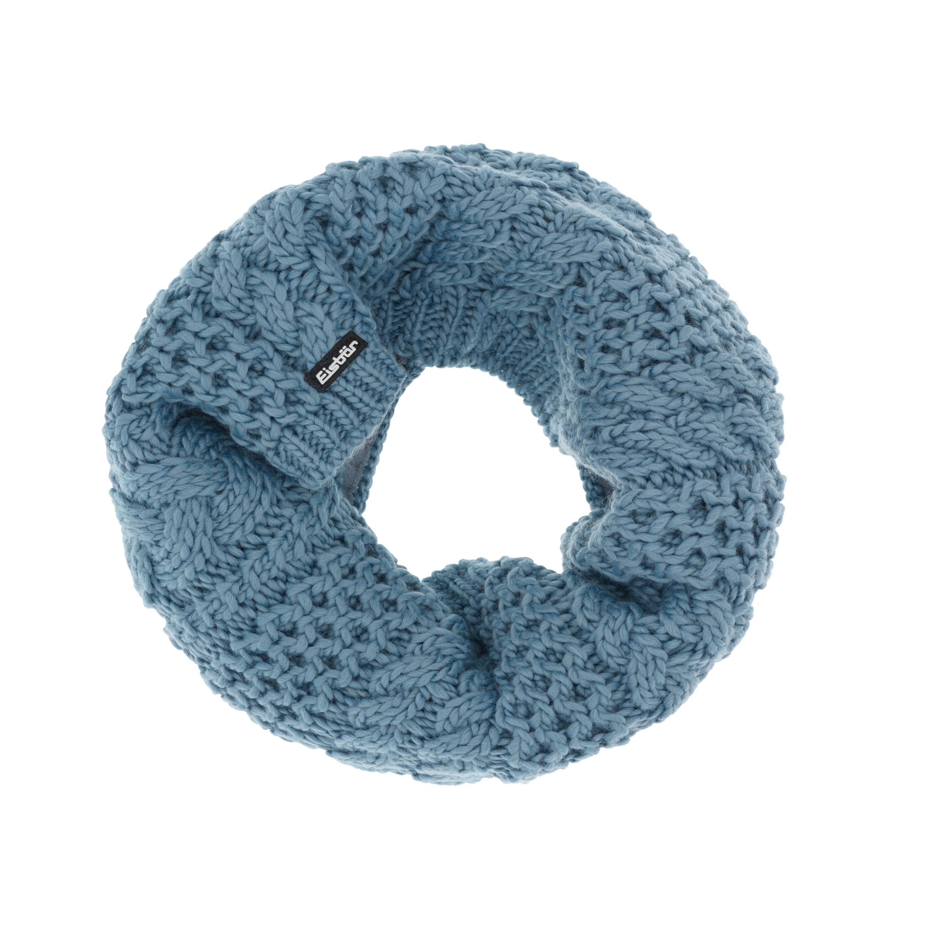 Eisbär Loop Afra, mit Zopfmuster steel blue